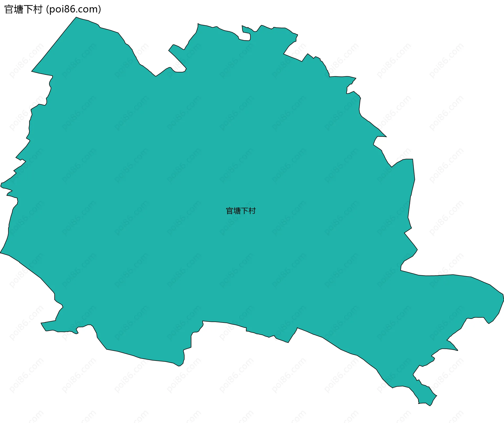 官塘下村边界地图