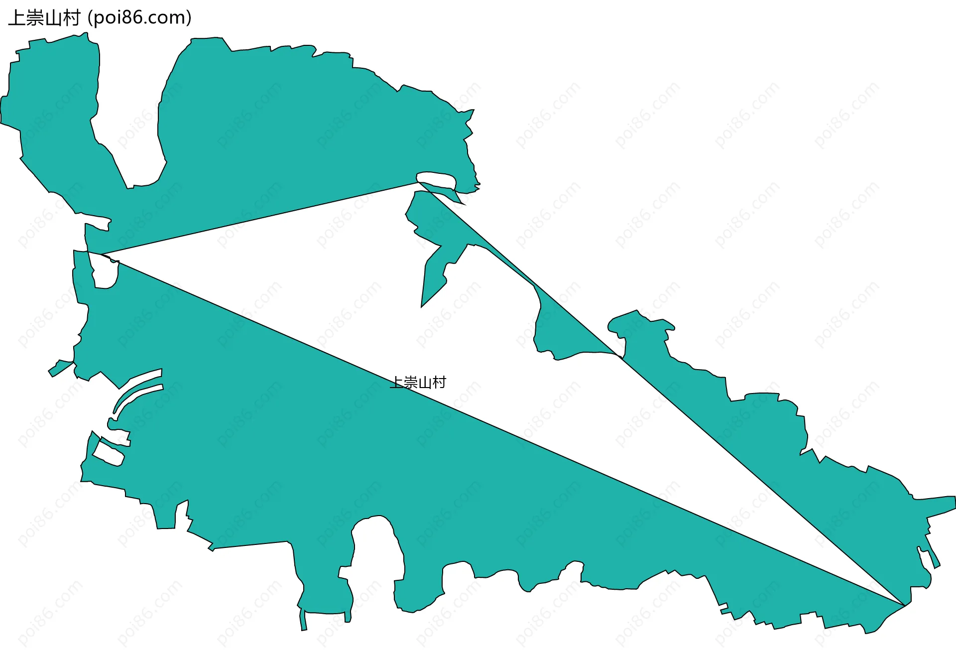 上崇山村边界地图