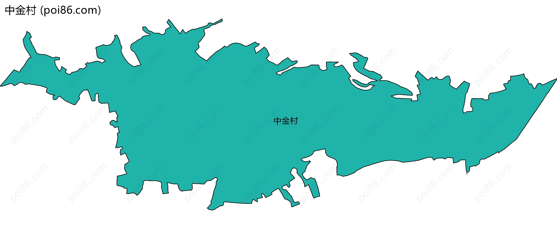 中金村边界地图