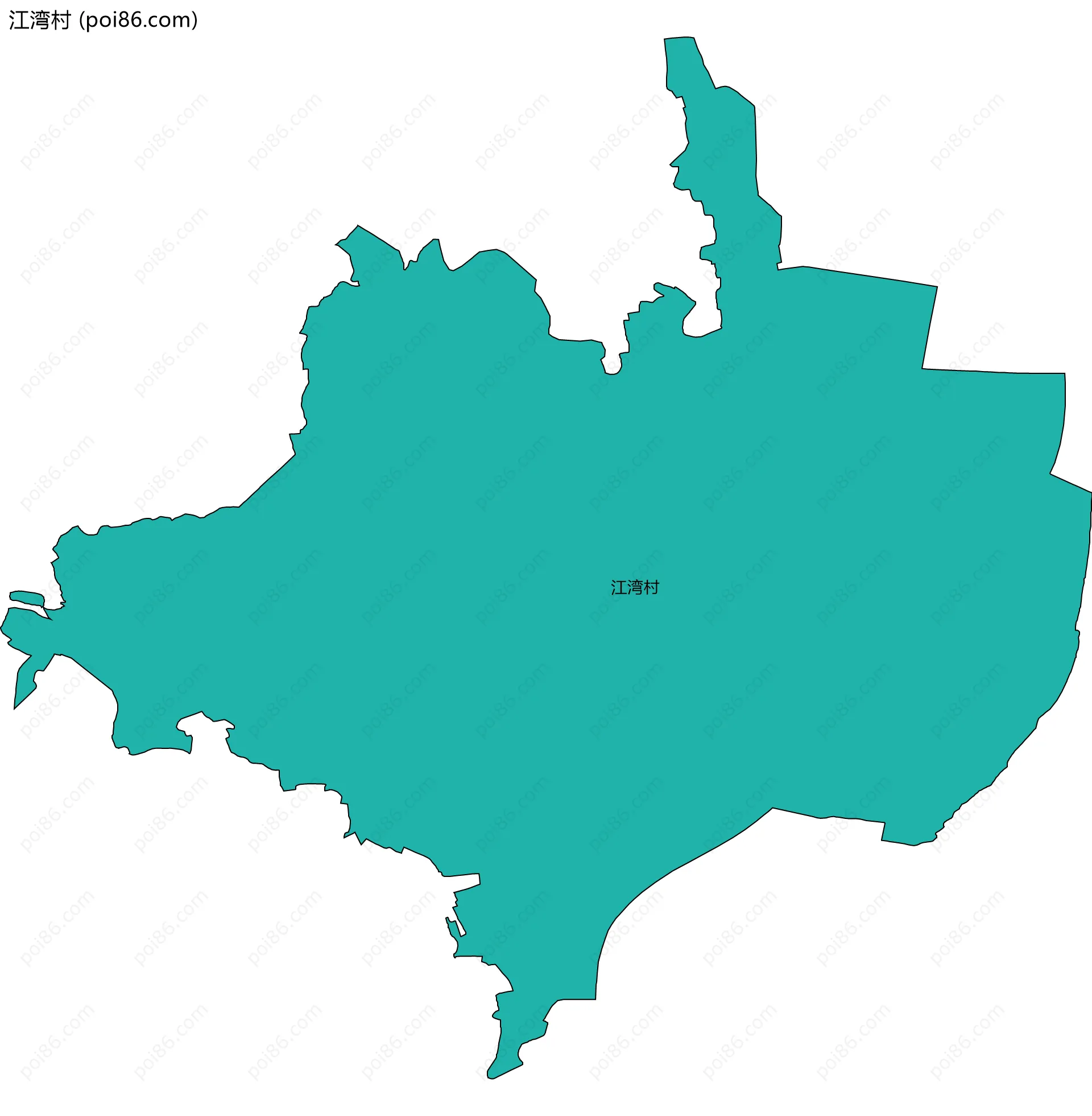 江湾村边界地图