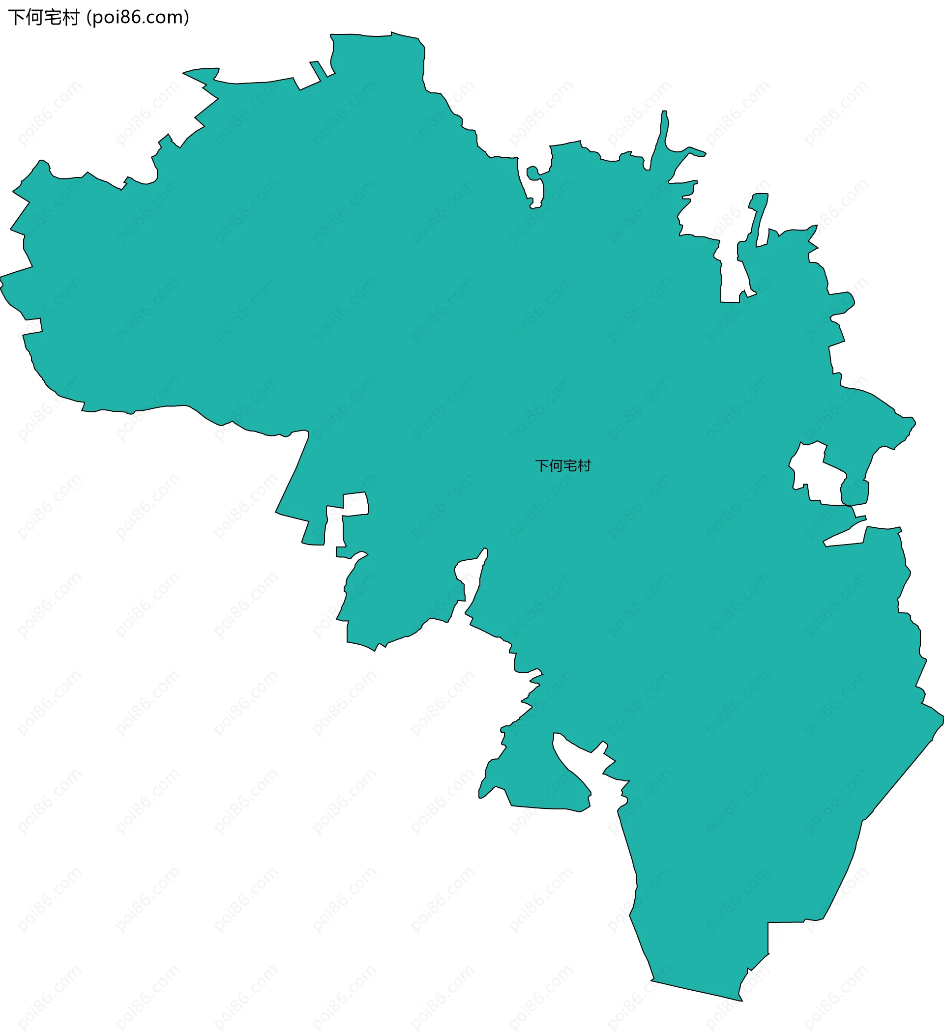 下何宅村边界地图