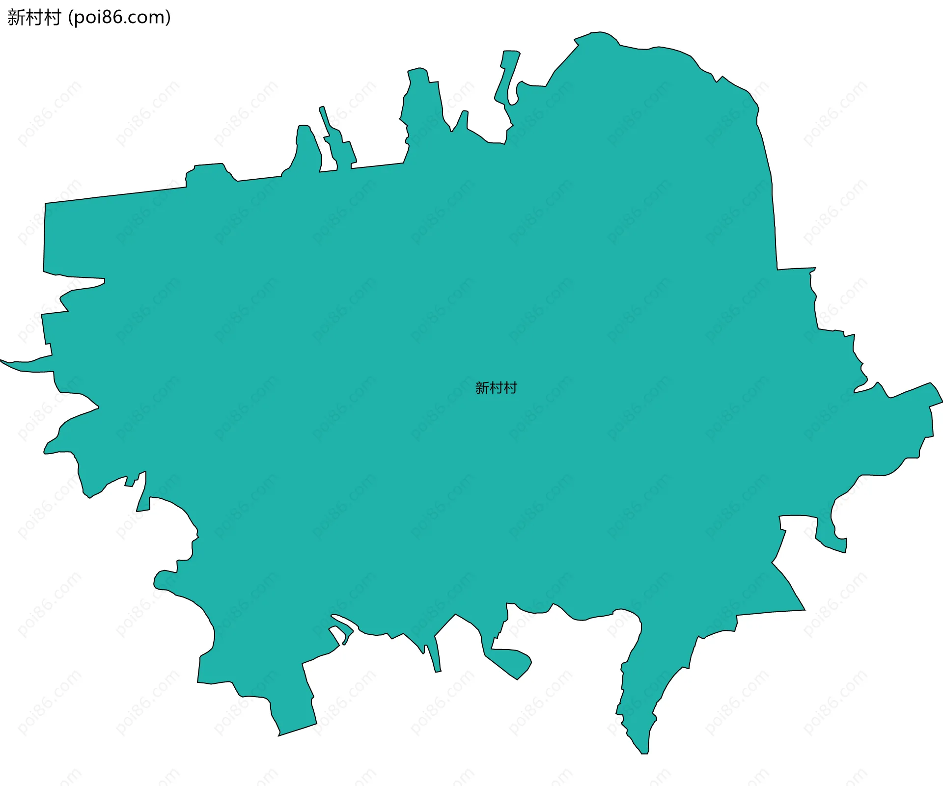 新村村边界地图