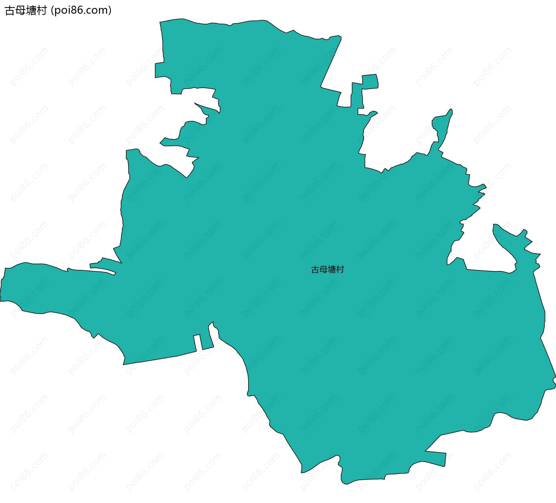 古母塘村边界地图