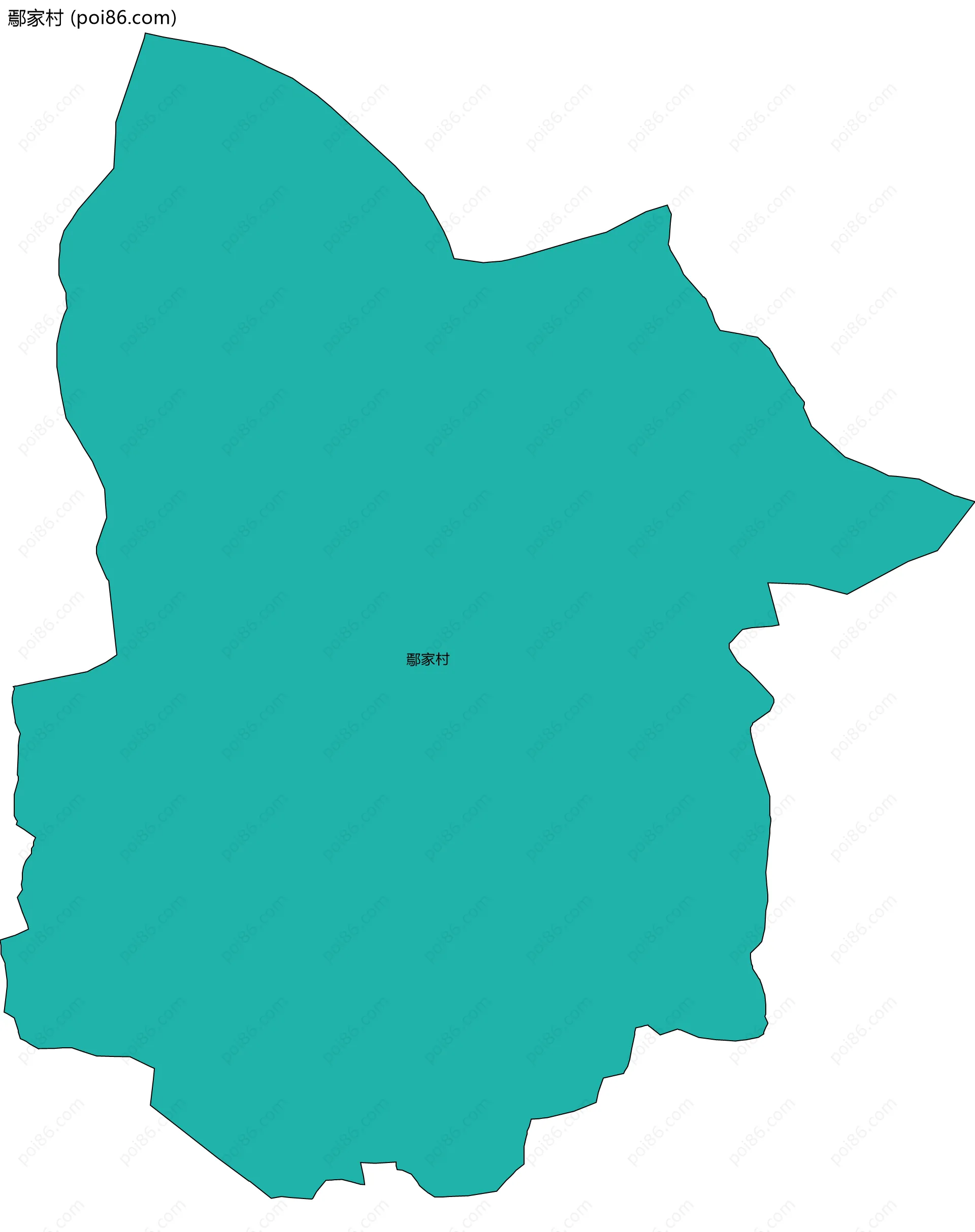 鄢家村边界地图