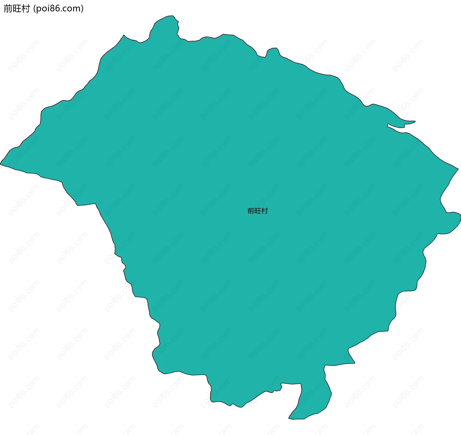 前旺村边界地图