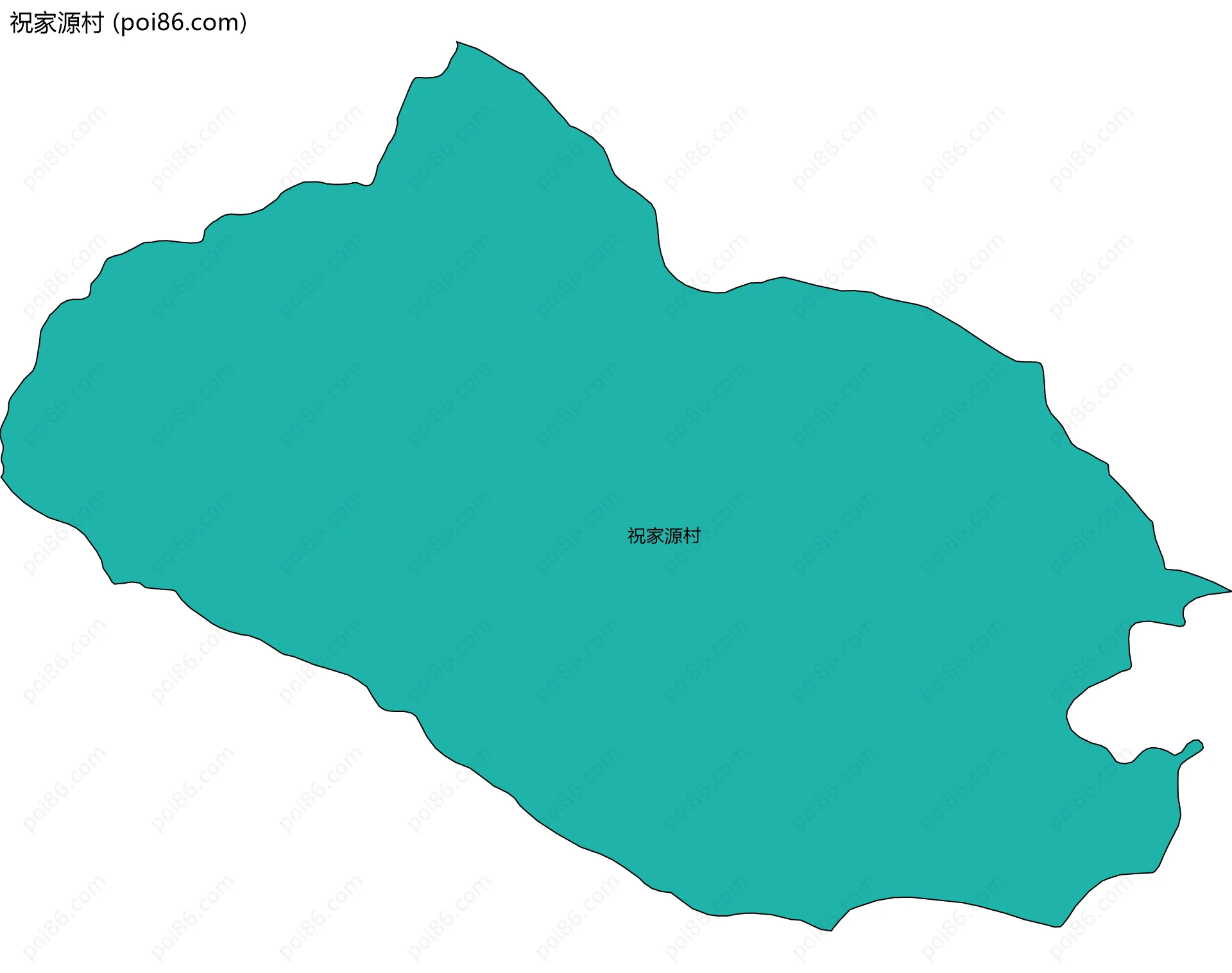 祝家源村边界地图