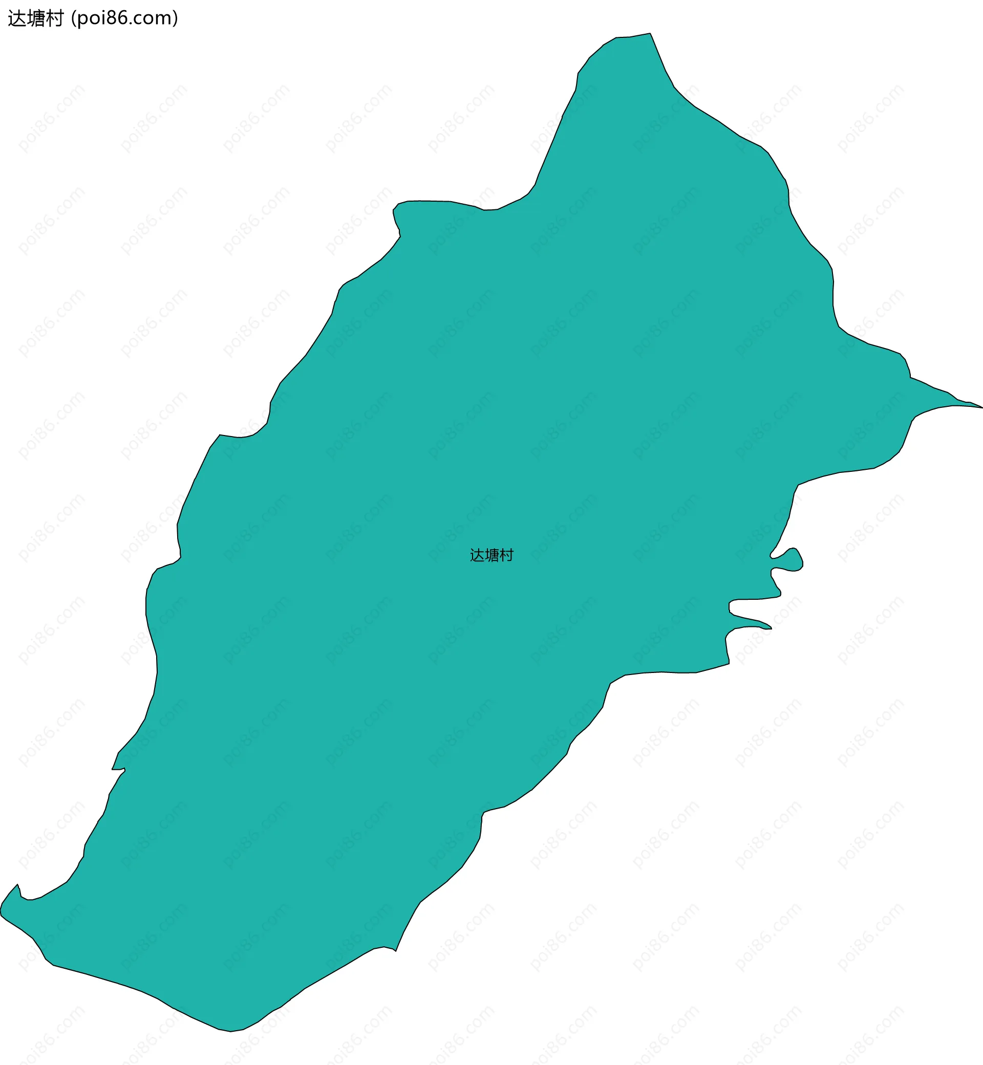 达塘村边界地图