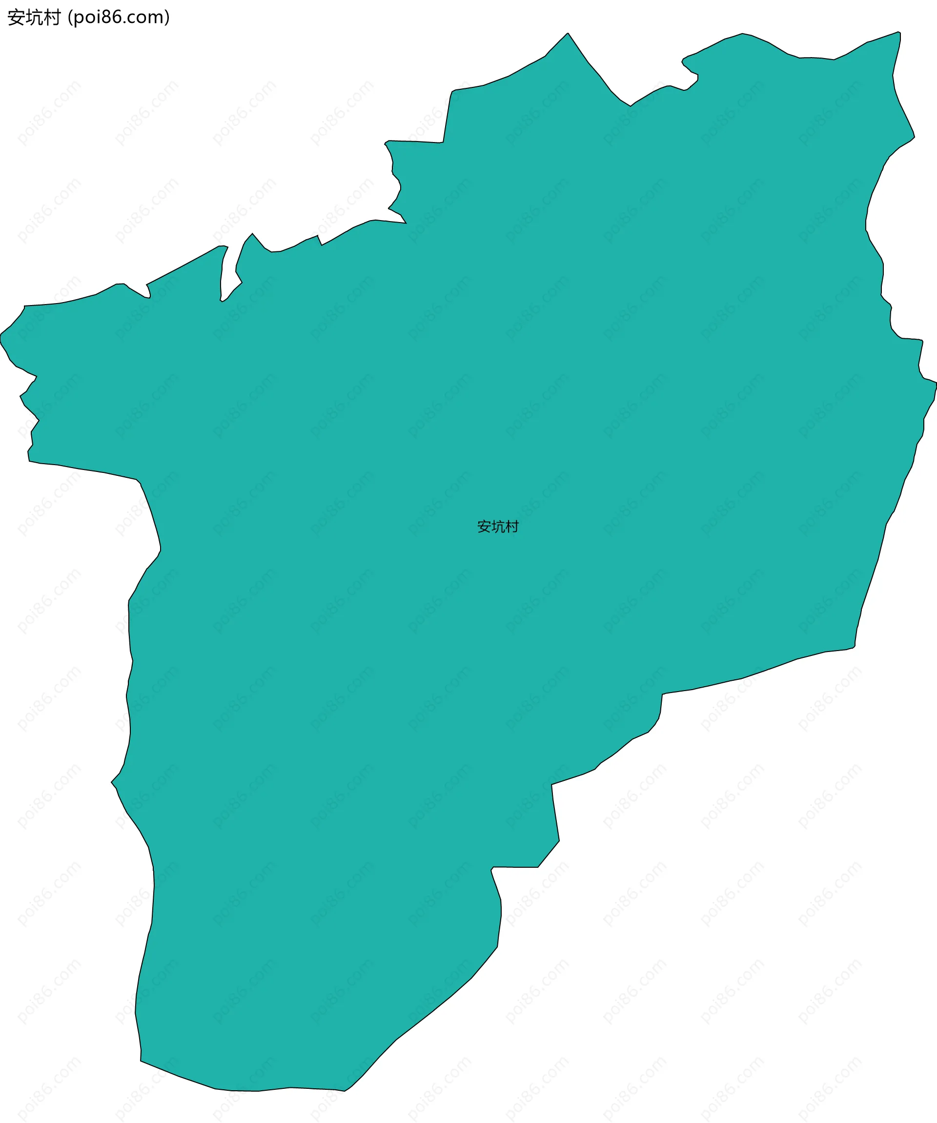 安坑村边界地图