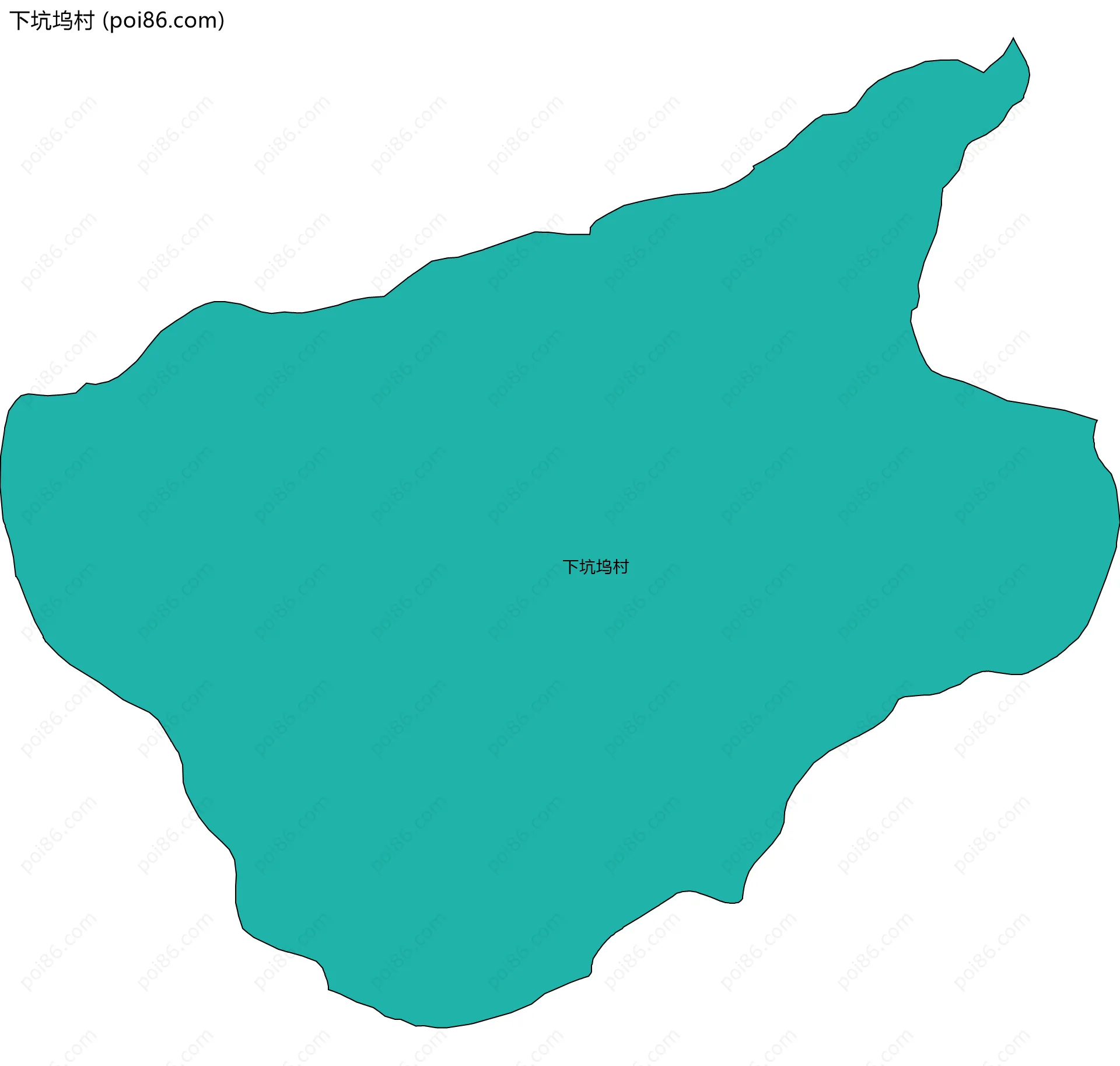 下坑坞村边界地图