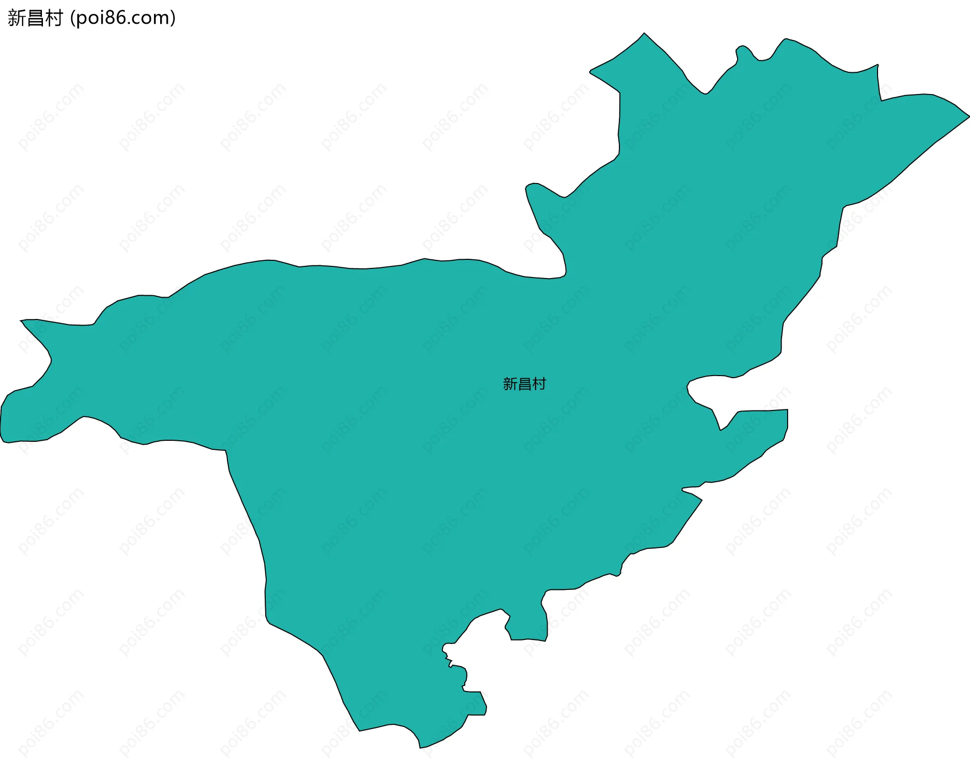 新昌村边界地图