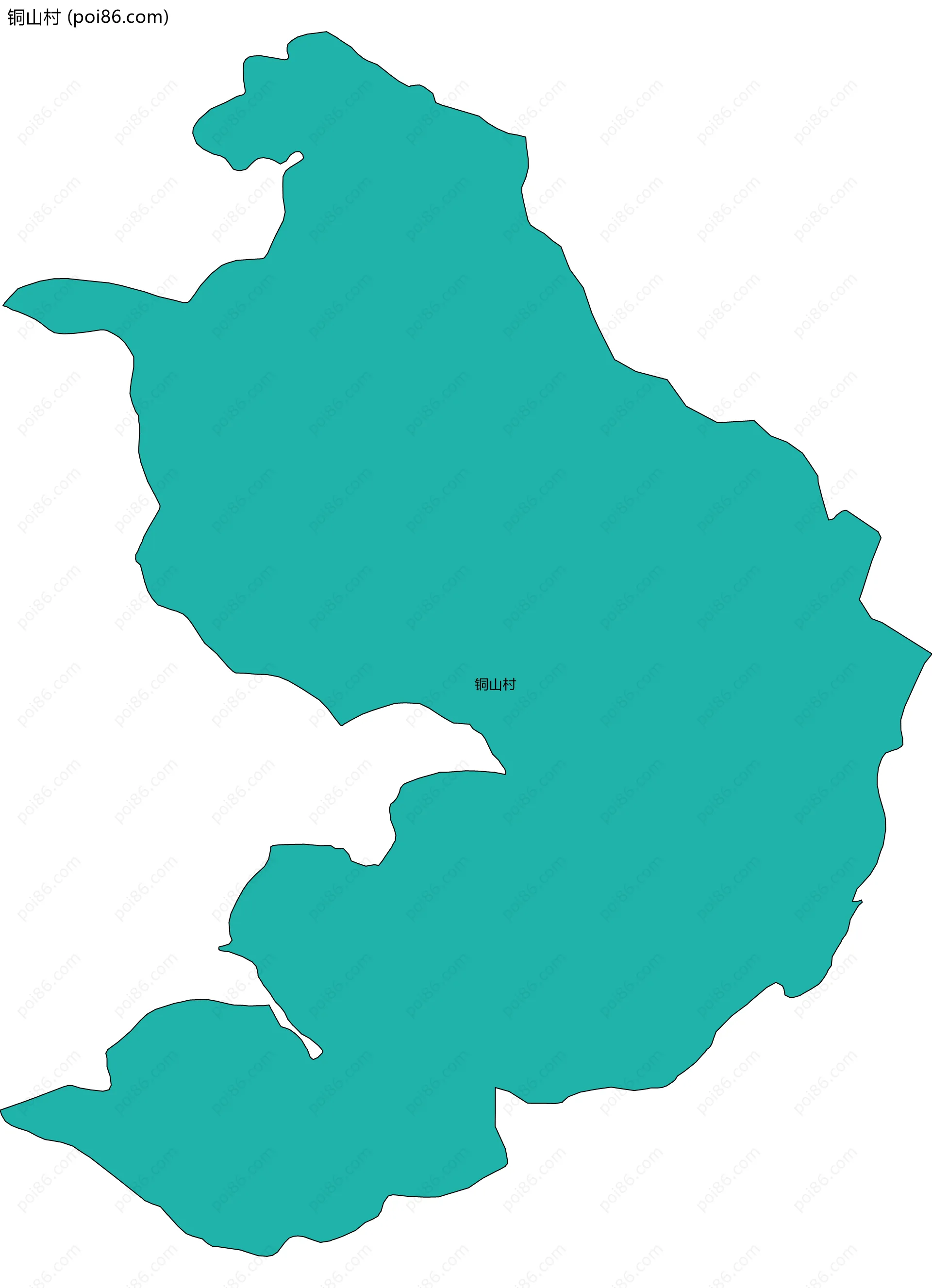 铜山村边界地图