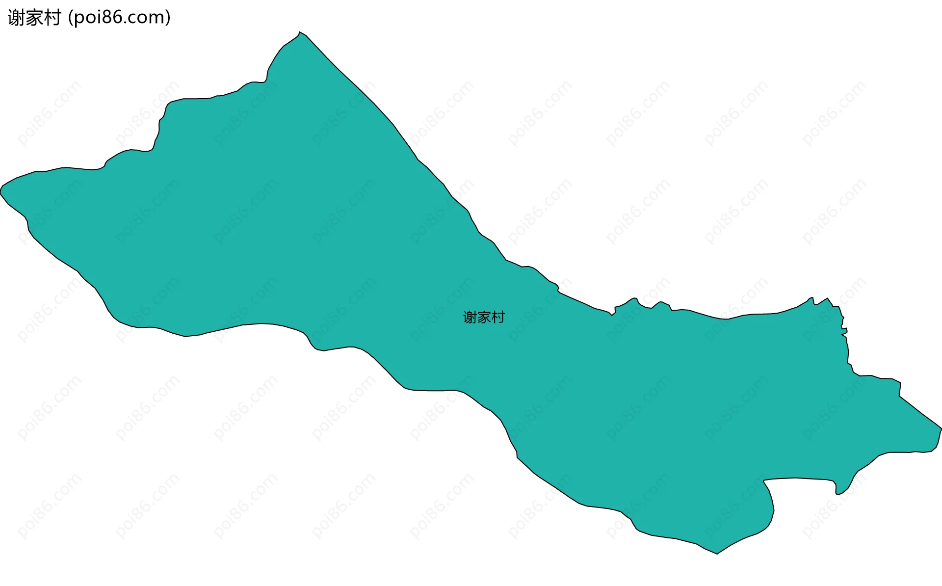 谢家村边界地图