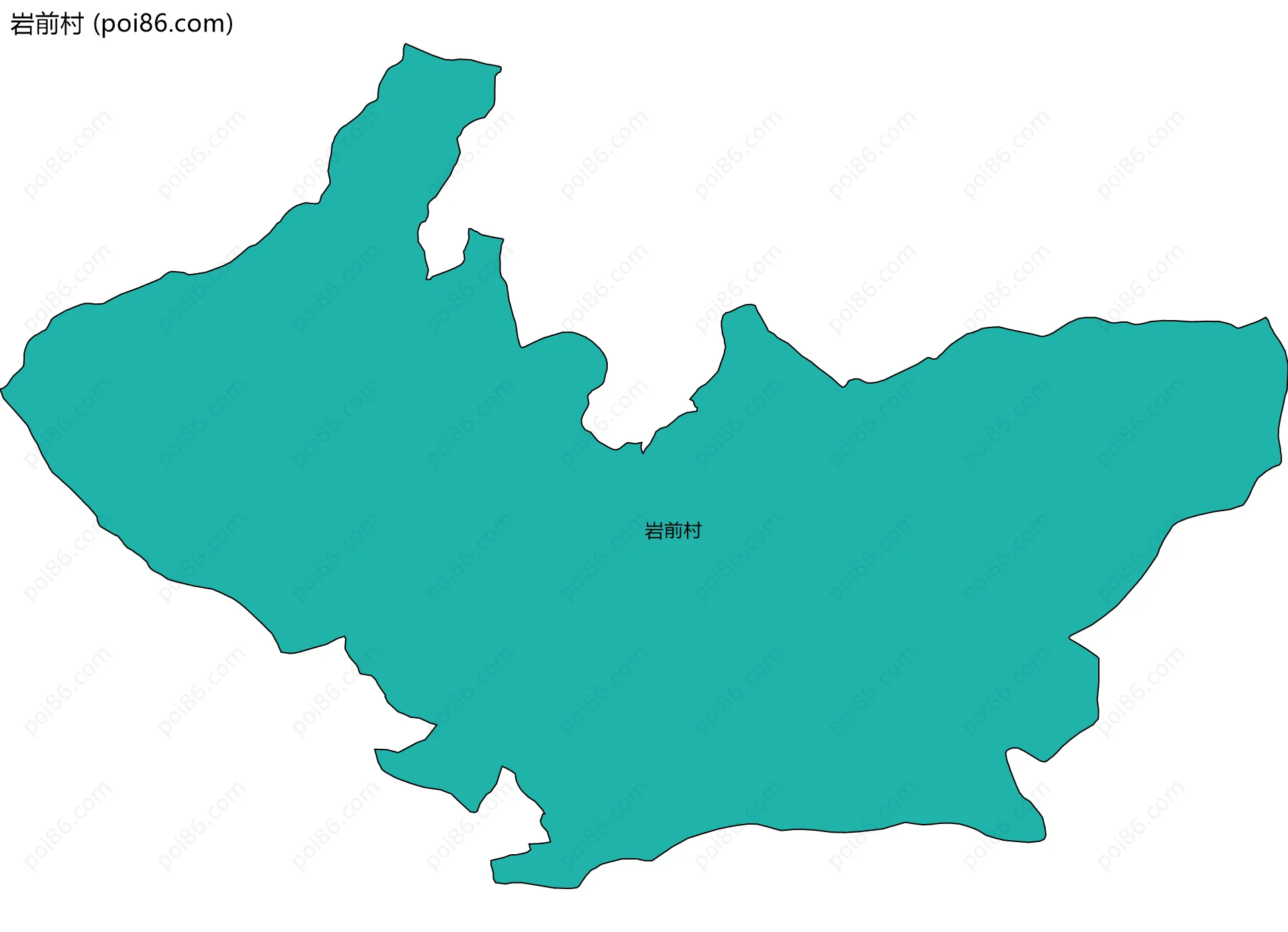 岩前村边界地图