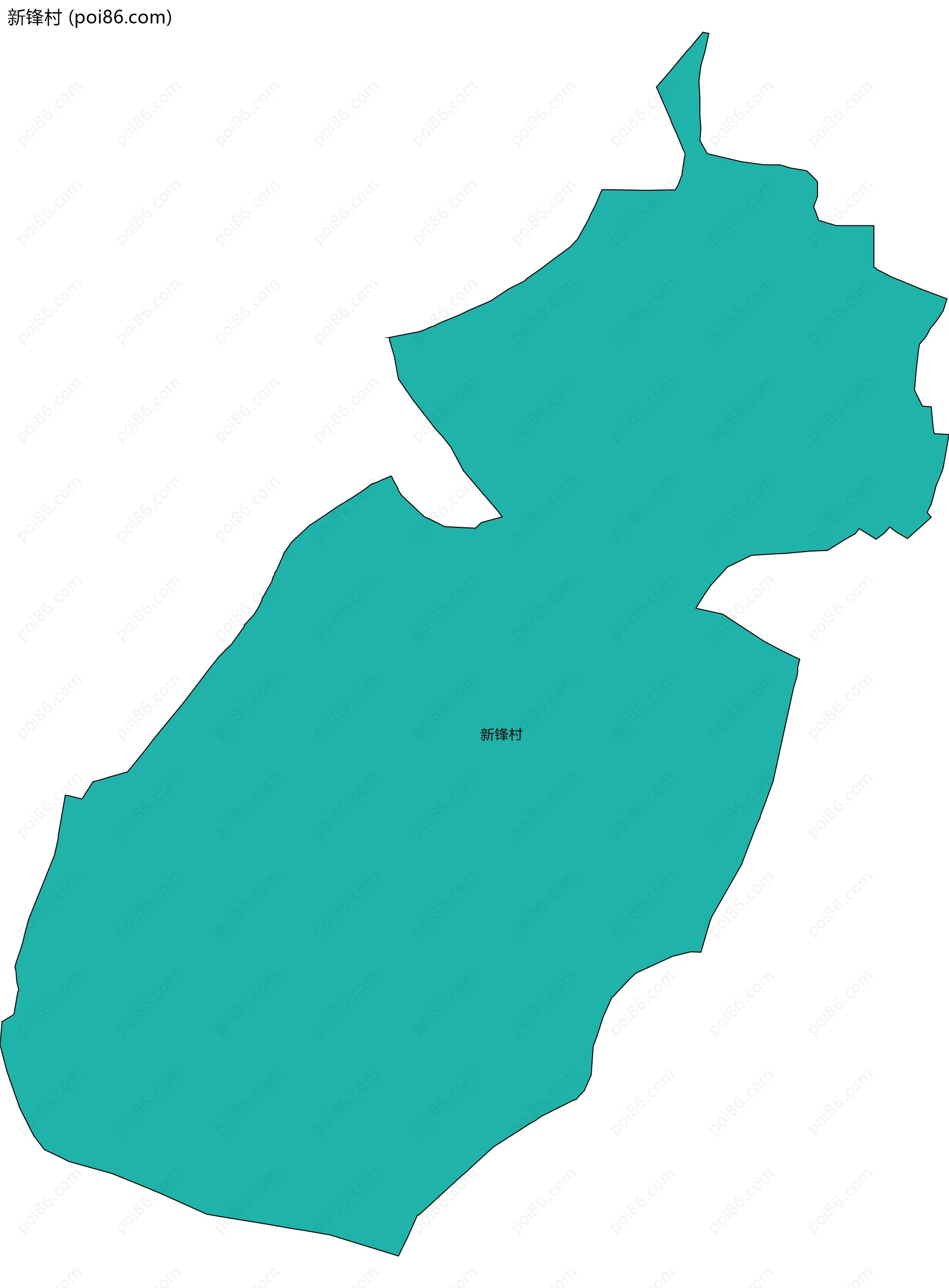 新锋村边界地图