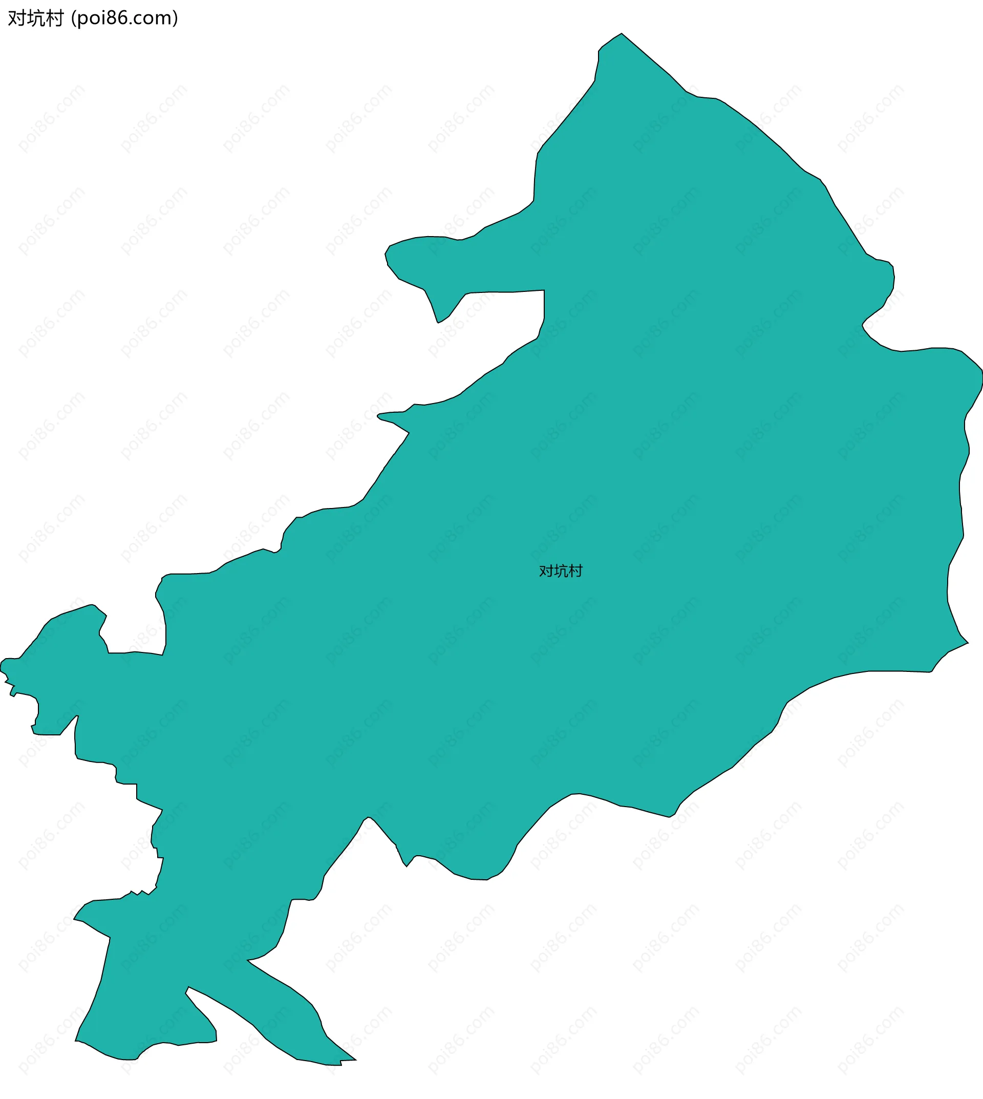 对坑村边界地图