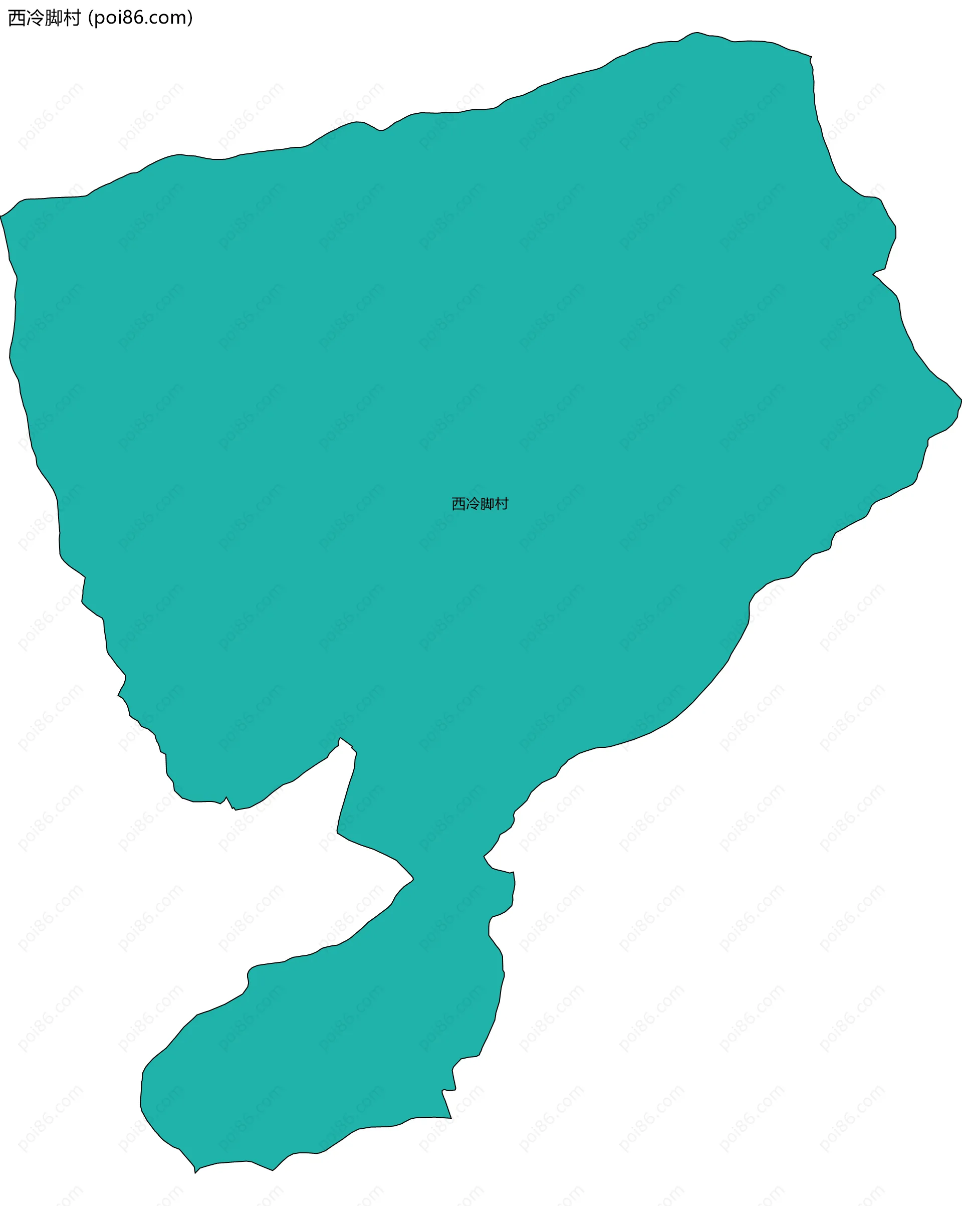 西冷脚村边界地图