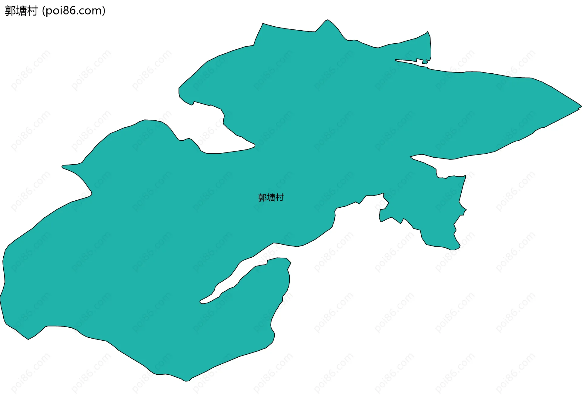 郭塘村边界地图