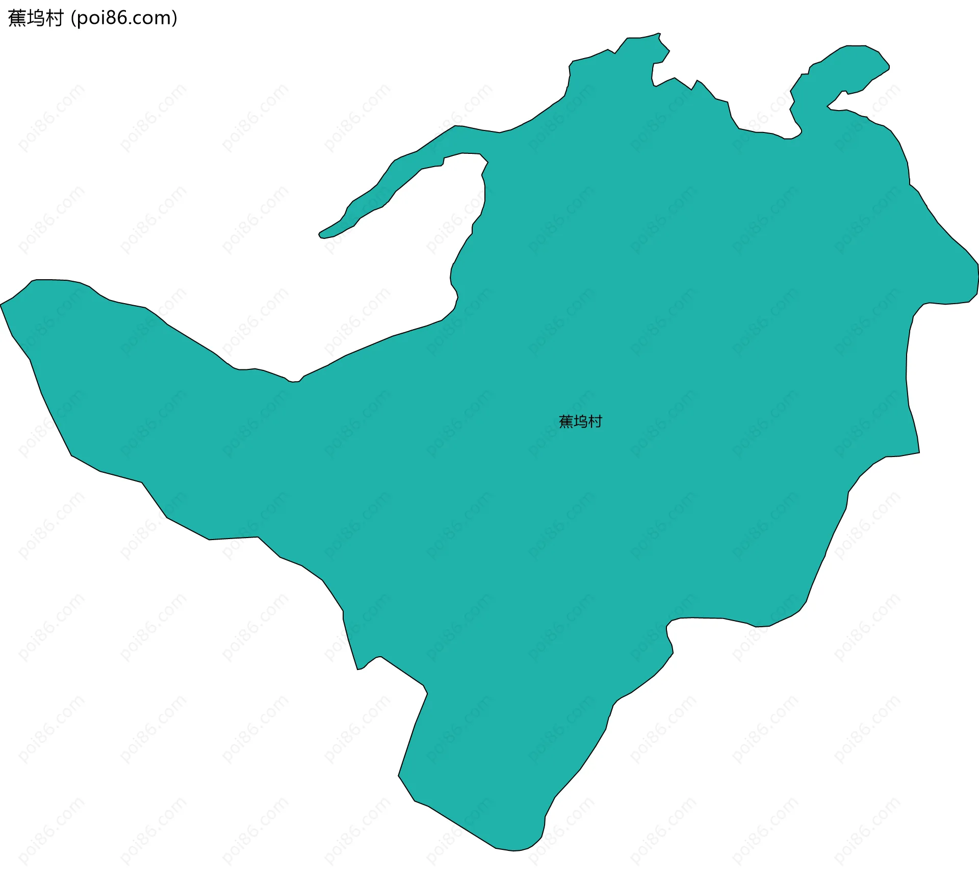 蕉坞村边界地图