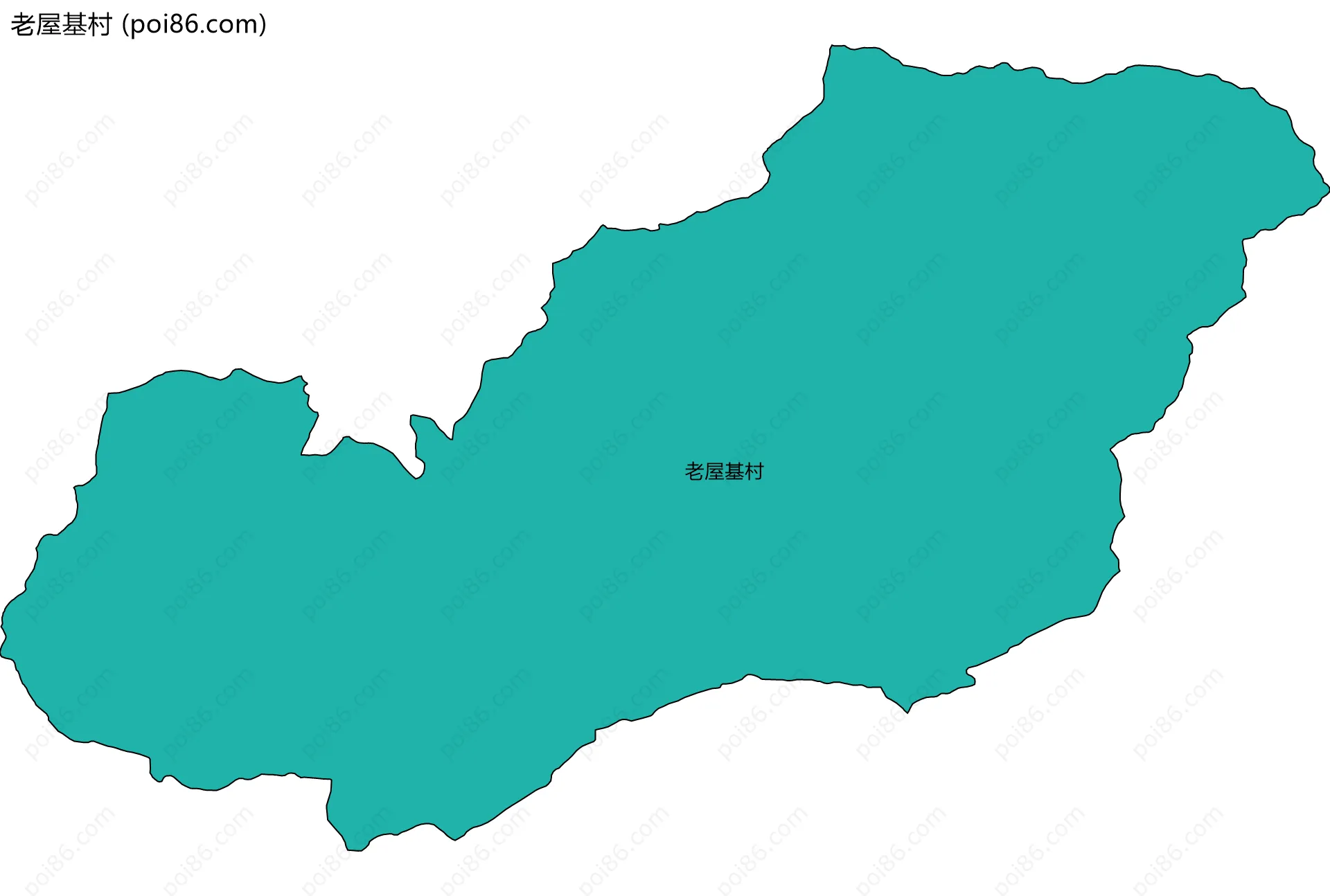 老屋基村边界地图