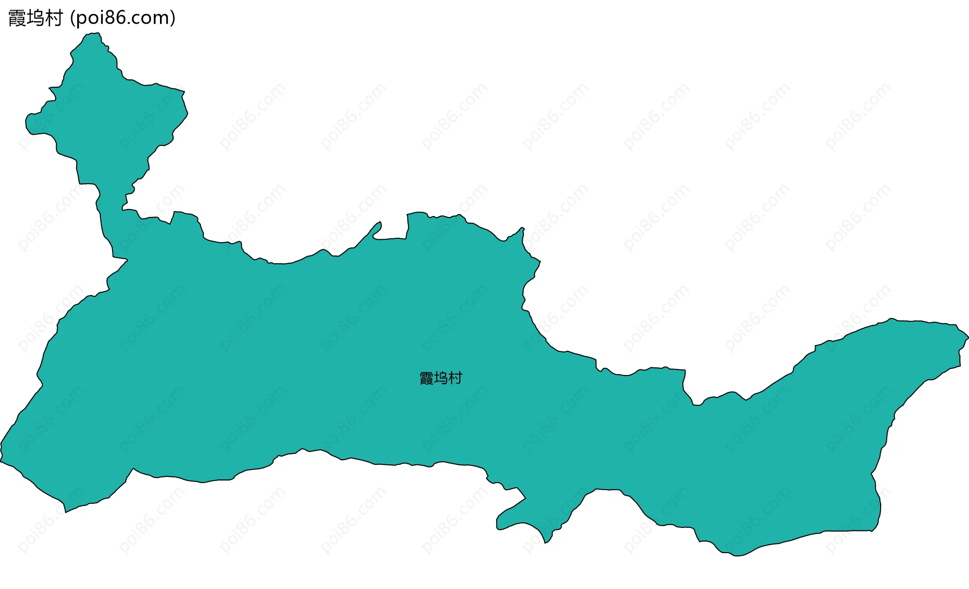 霞坞村边界地图