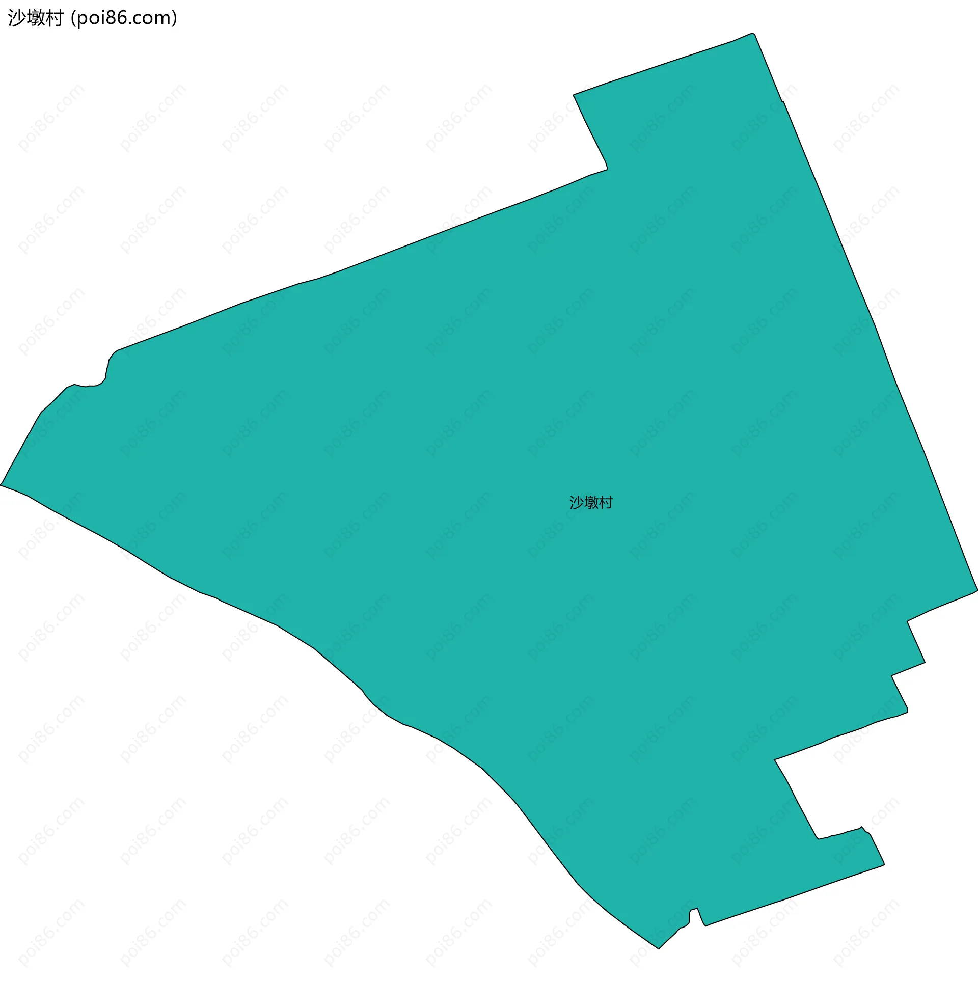 沙墩村边界地图