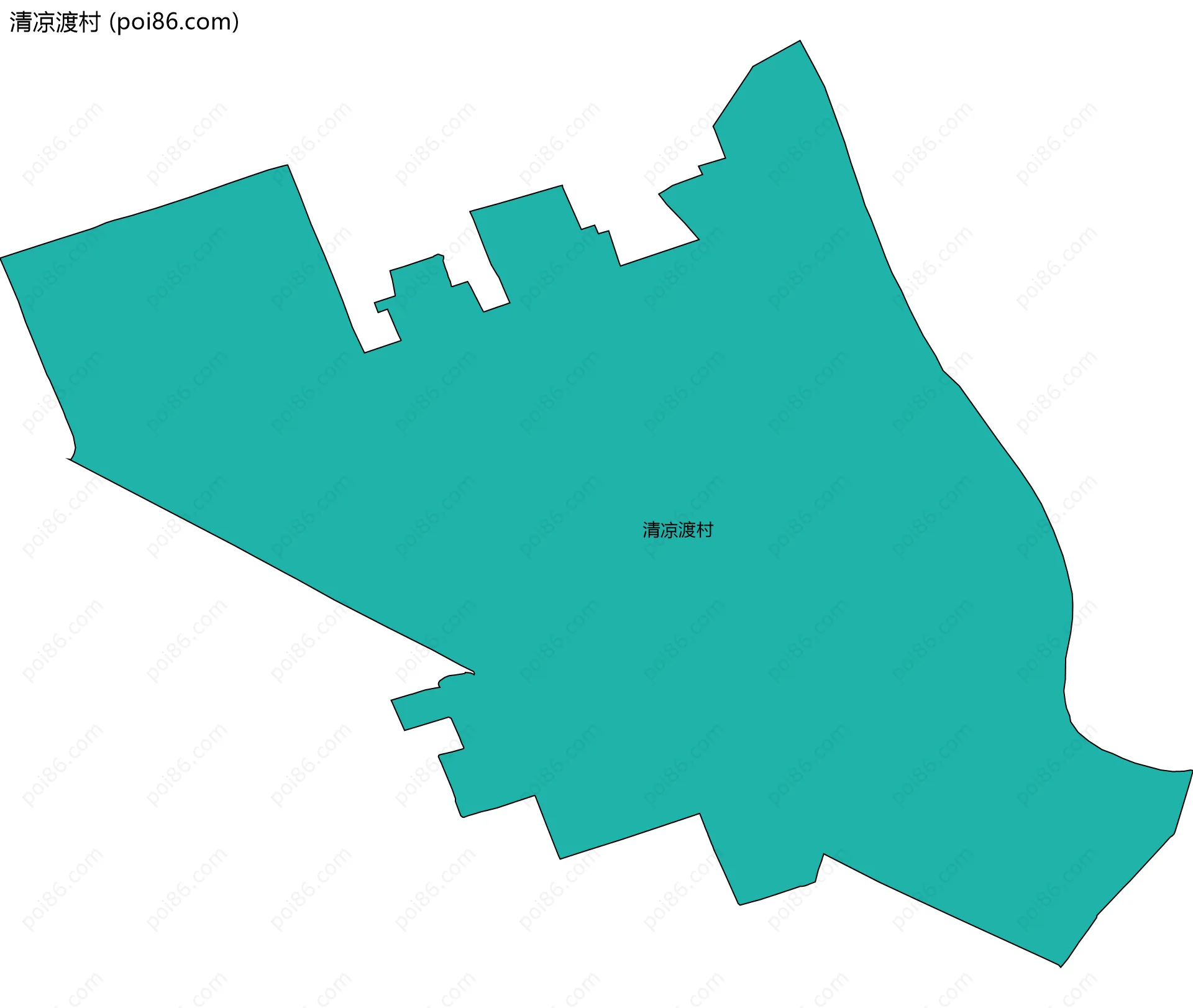 清凉渡村边界地图