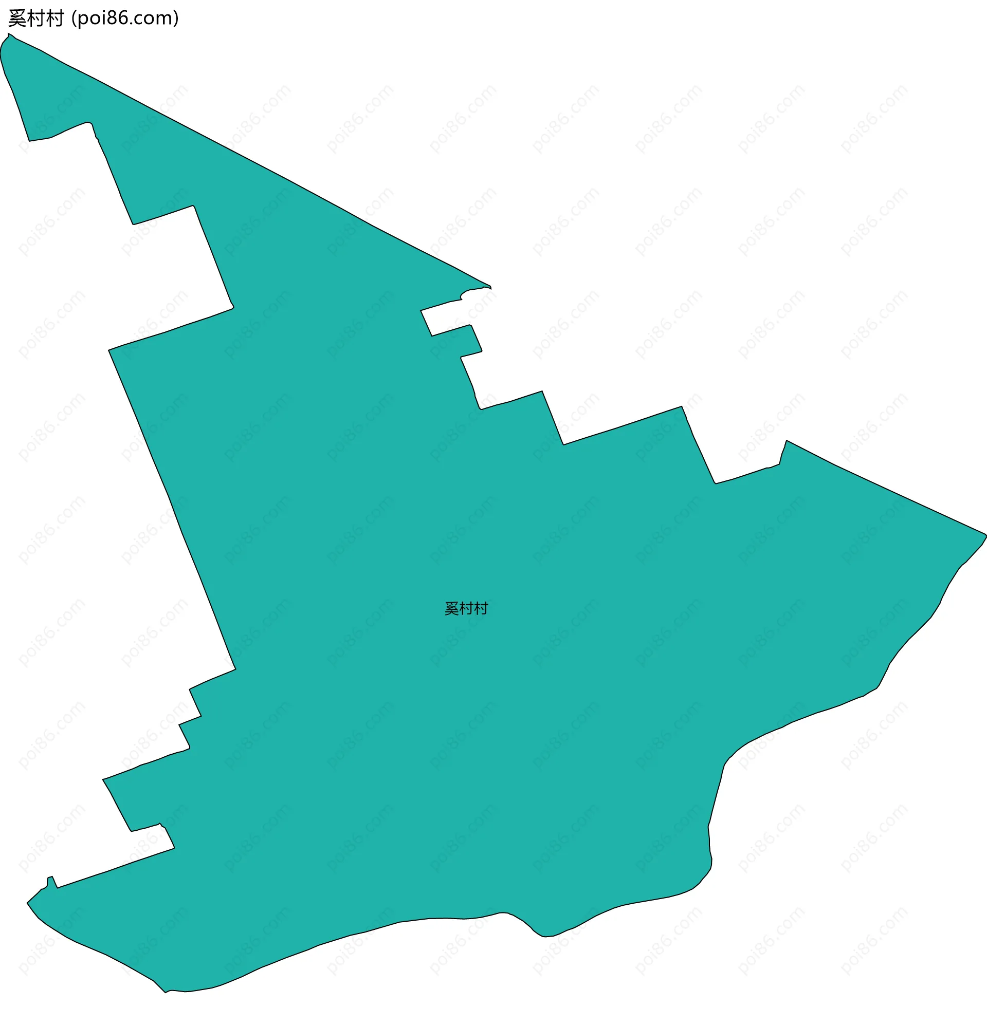 奚村村边界地图