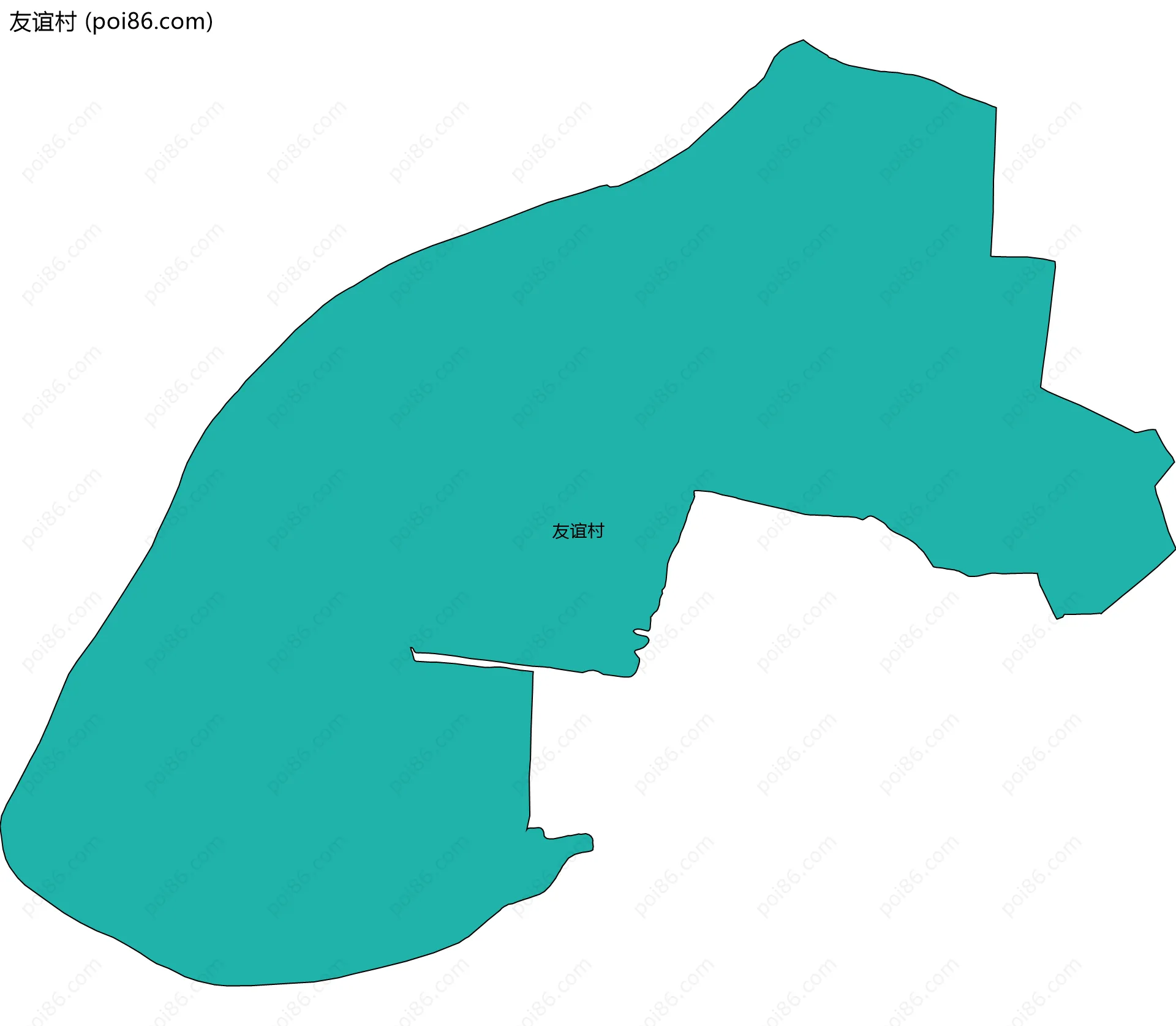 友谊村边界地图