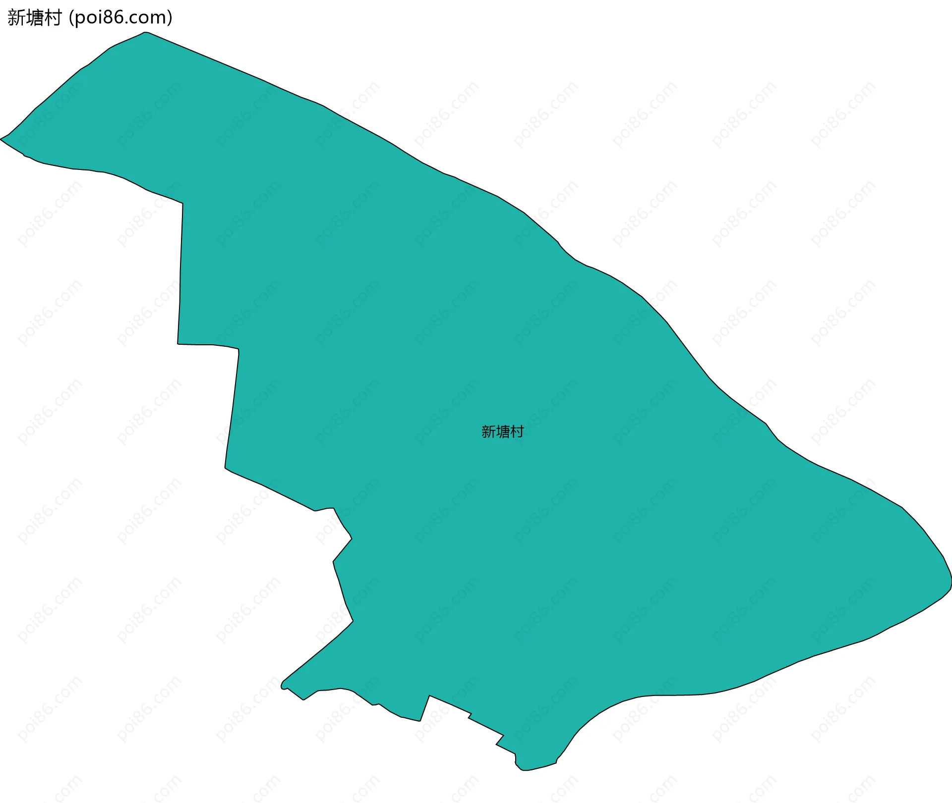 新塘村边界地图