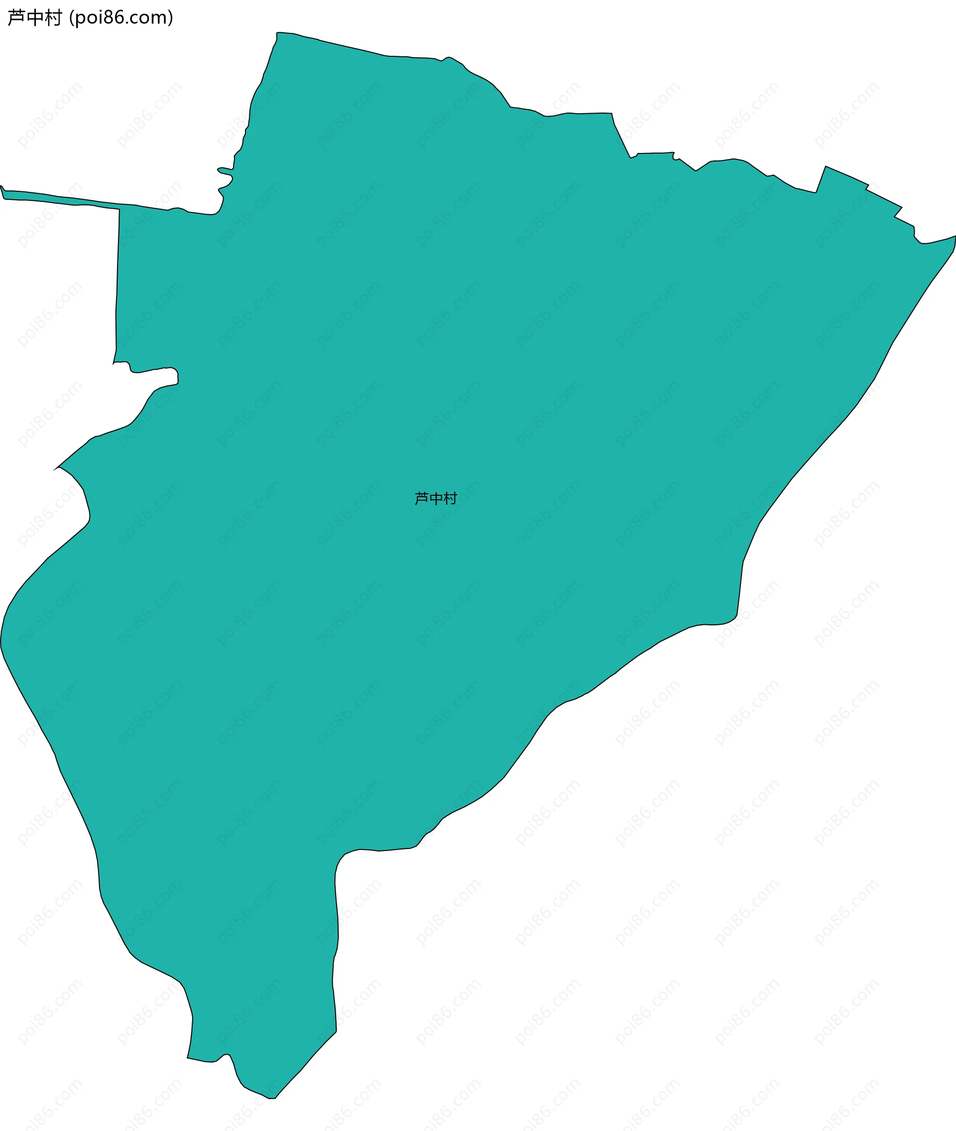 芦中村边界地图