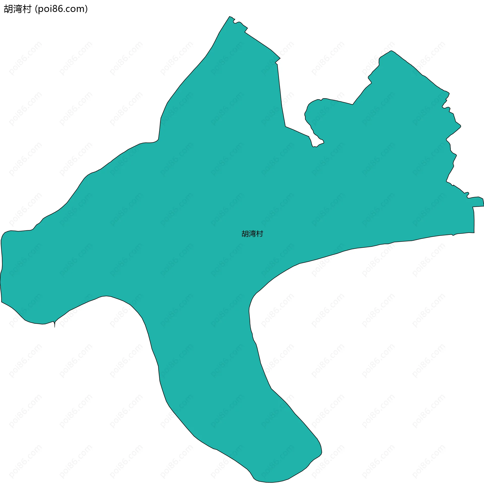 胡湾村边界地图