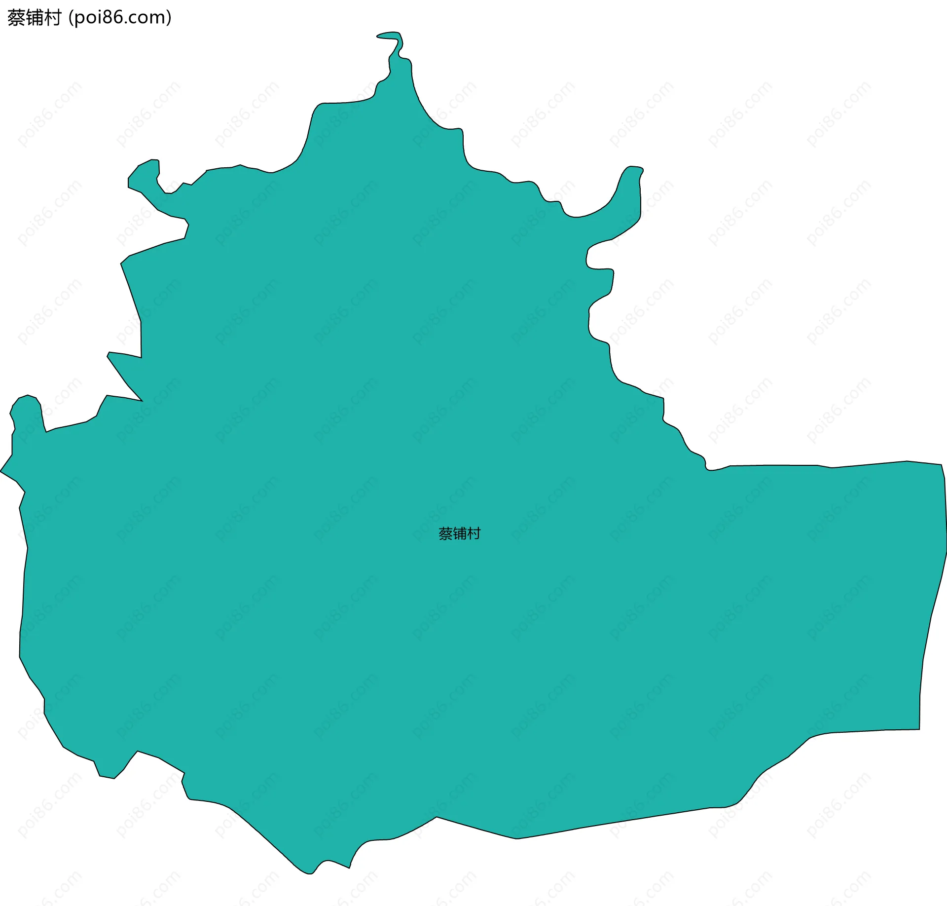 蔡铺村边界地图