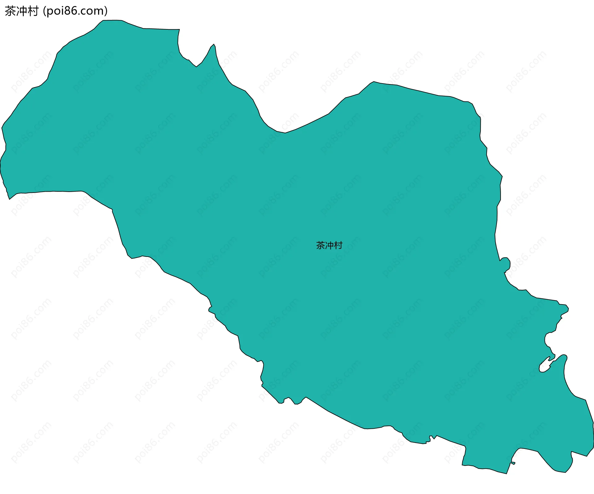 茶冲村边界地图