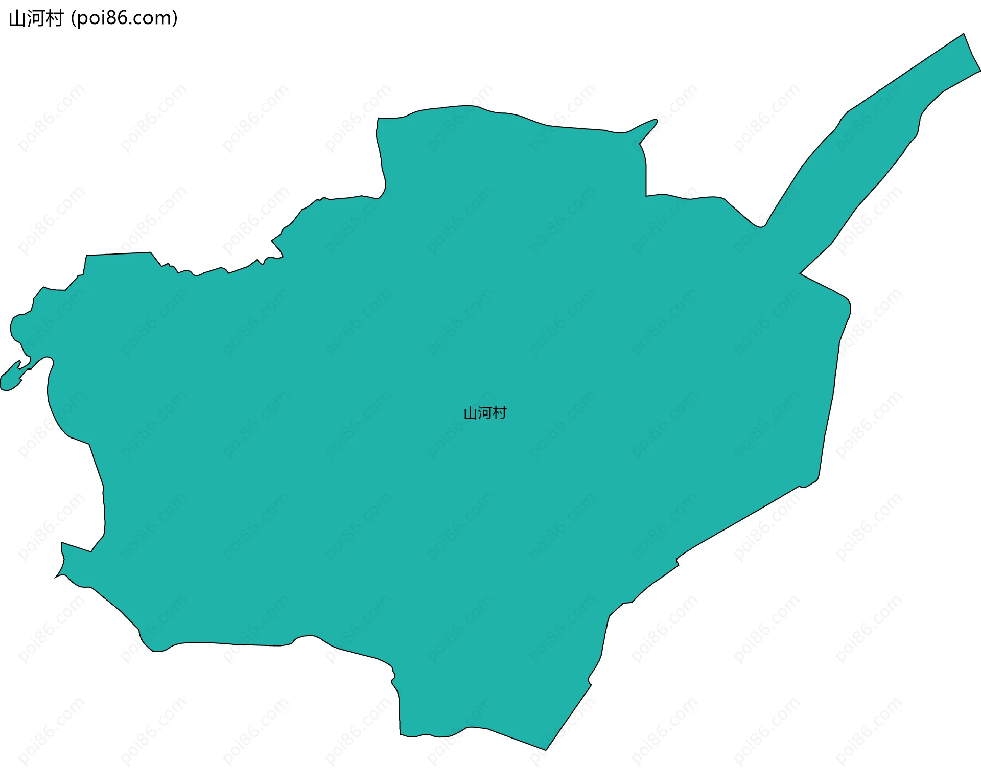 山河村边界地图