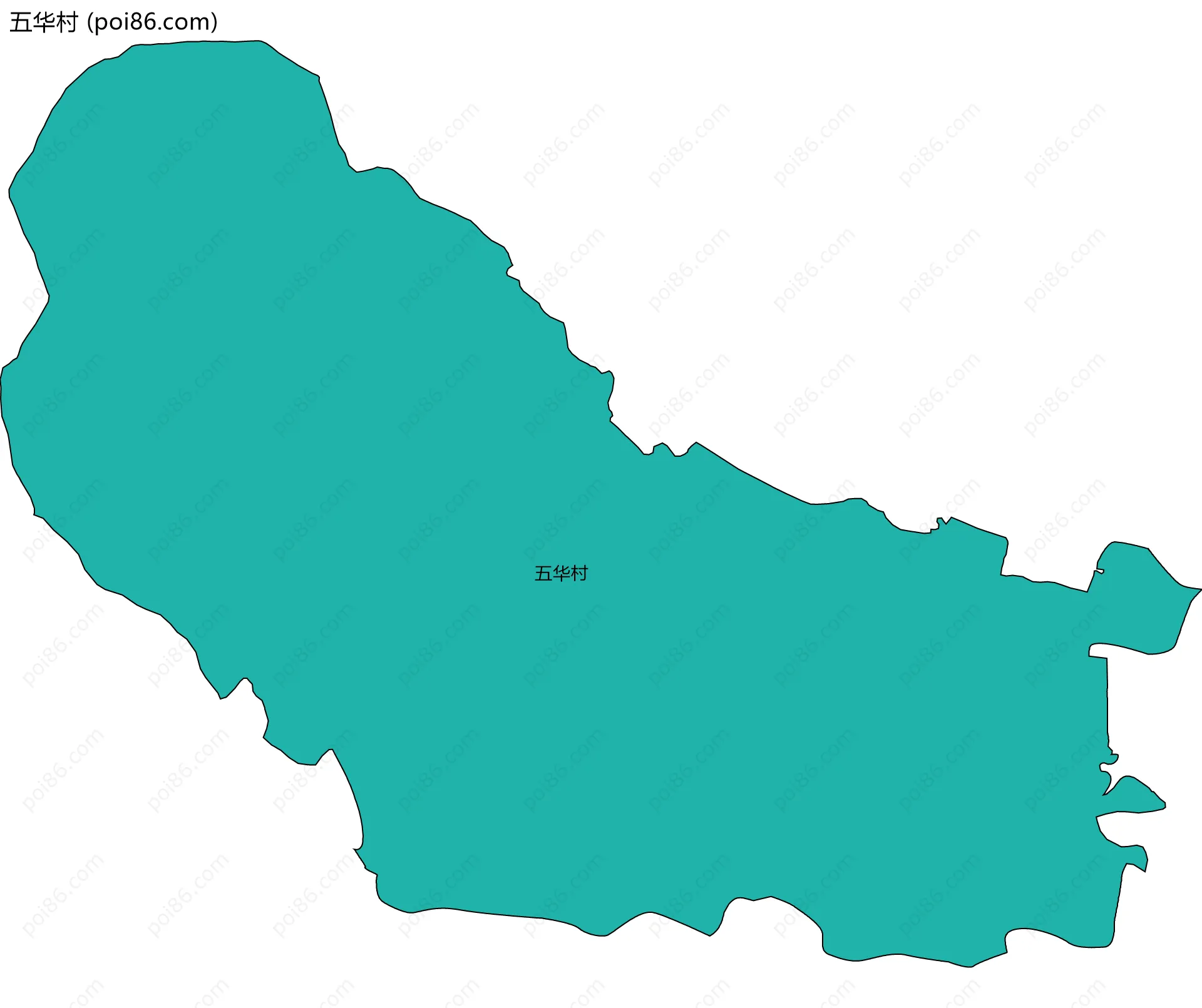 五华村边界地图
