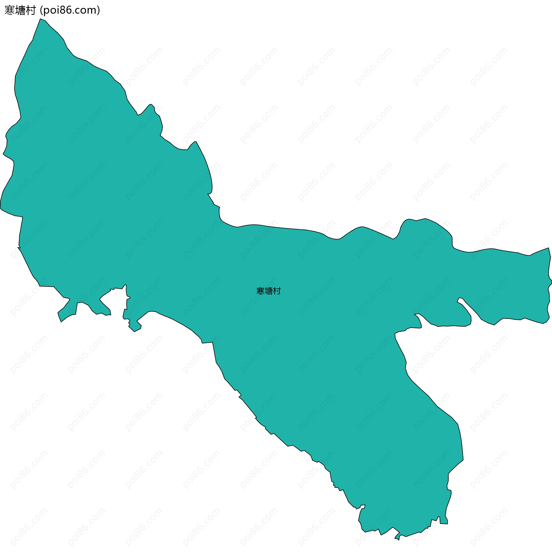 寒塘村边界地图
