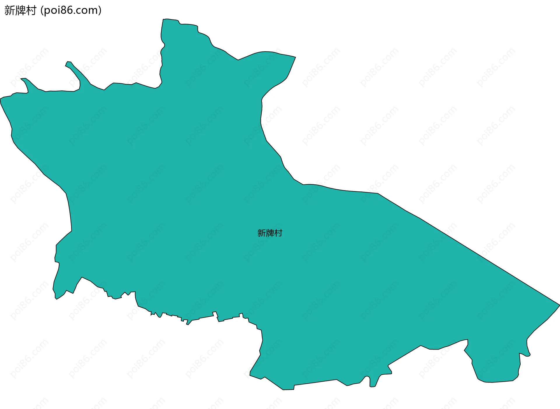 新牌村边界地图