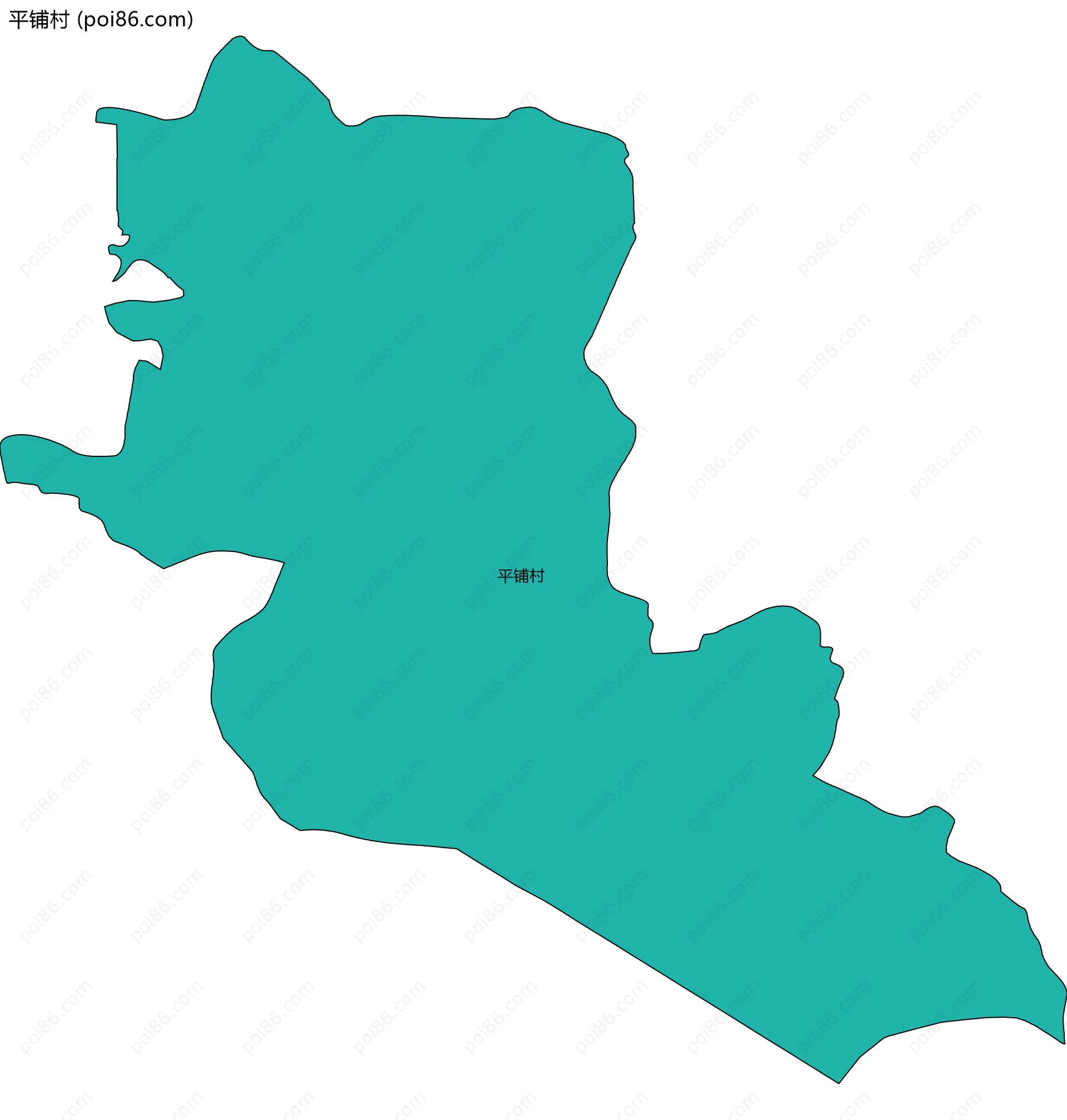 平铺村边界地图