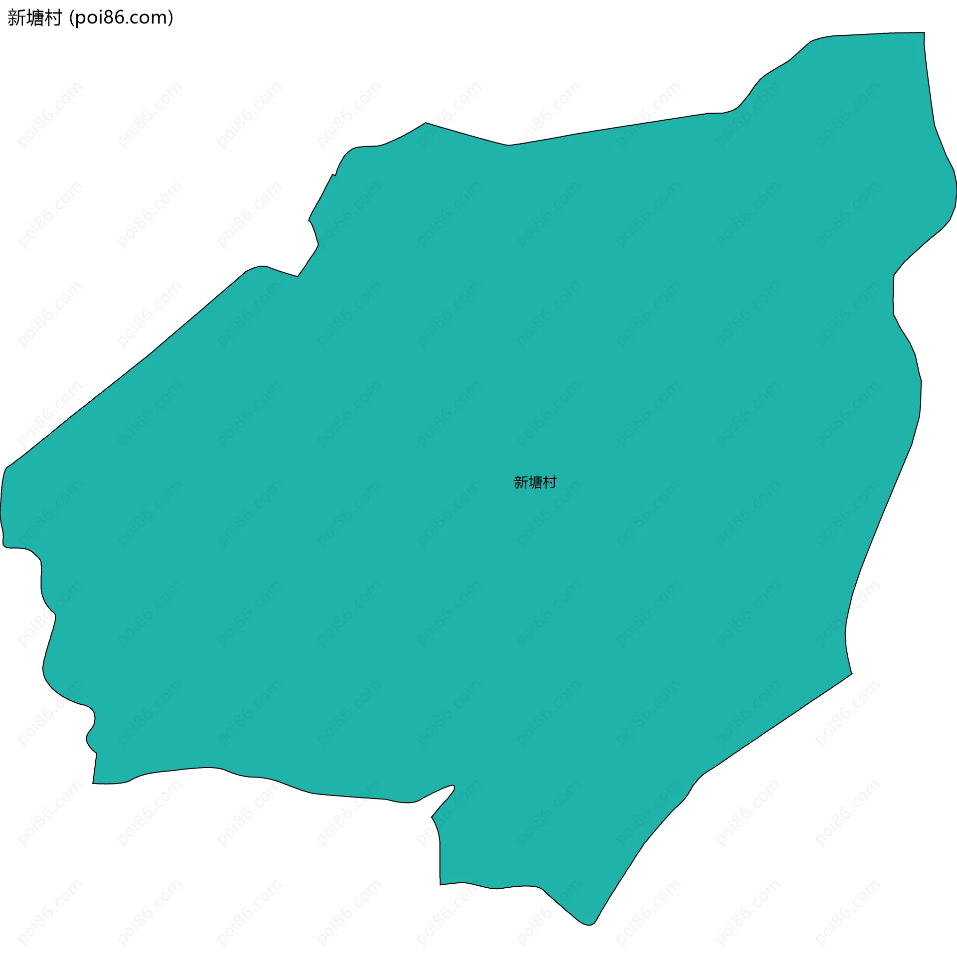 新塘村边界地图