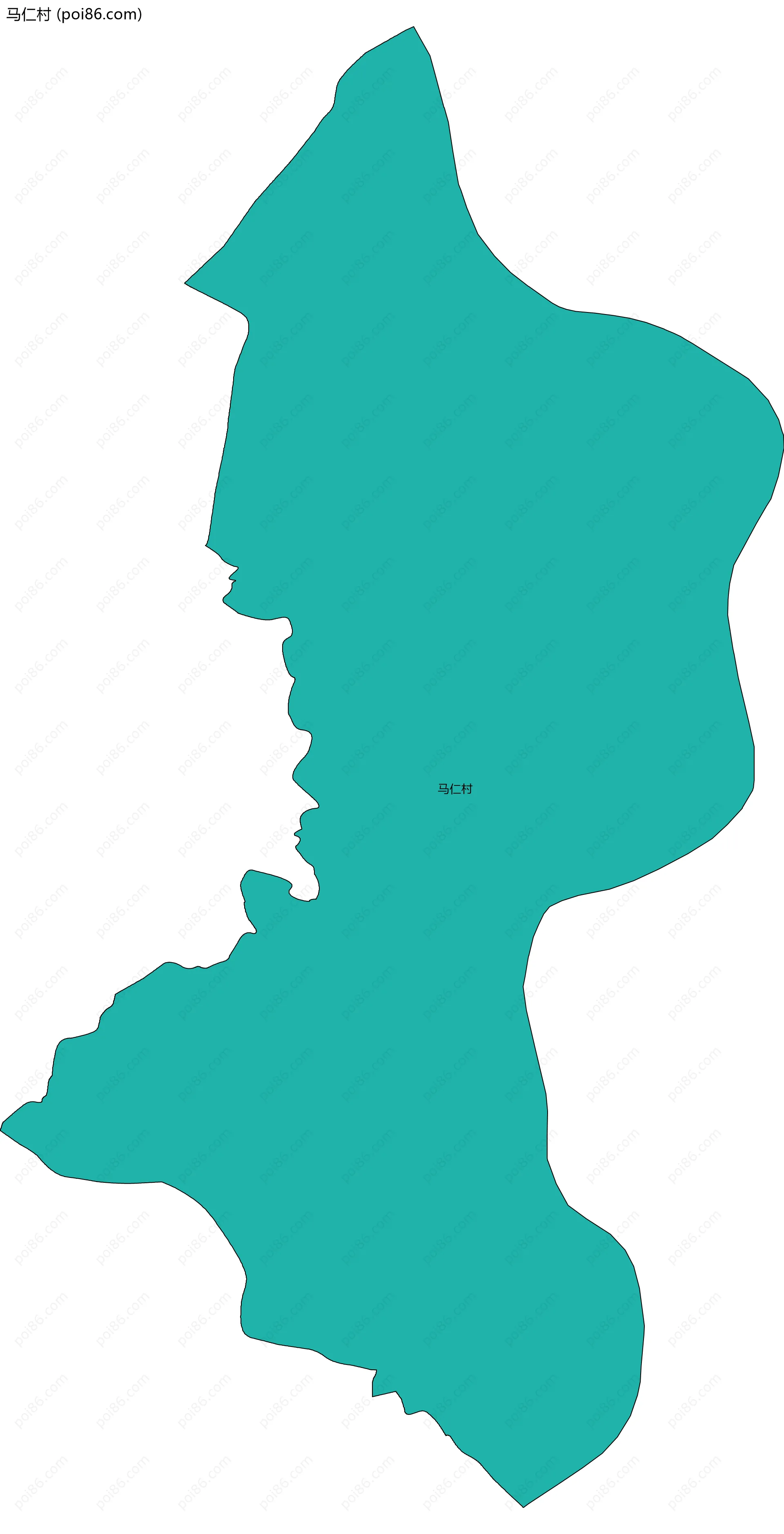 马仁村边界地图