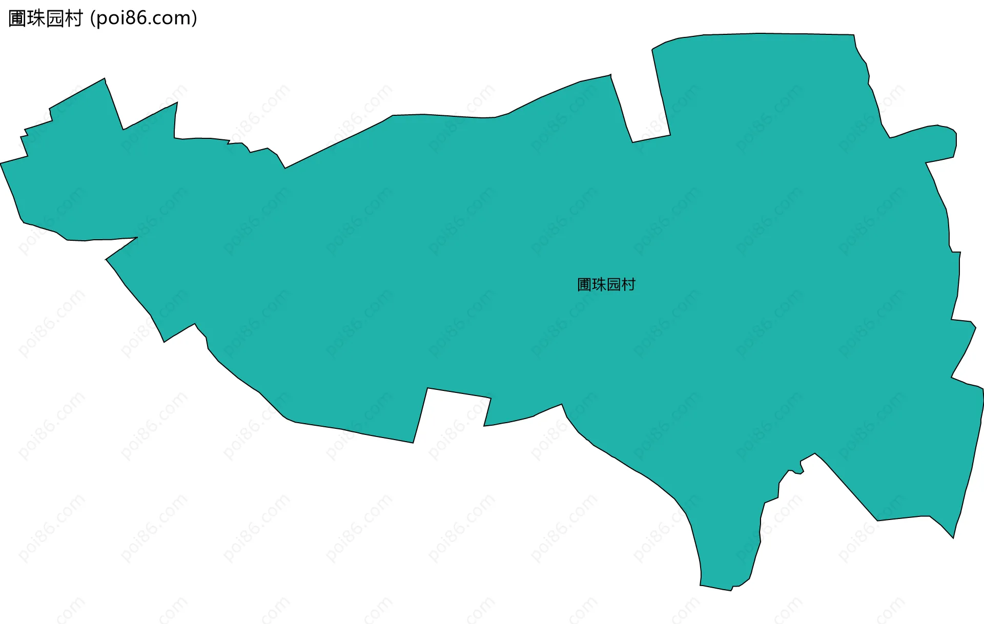 圃珠园村边界地图