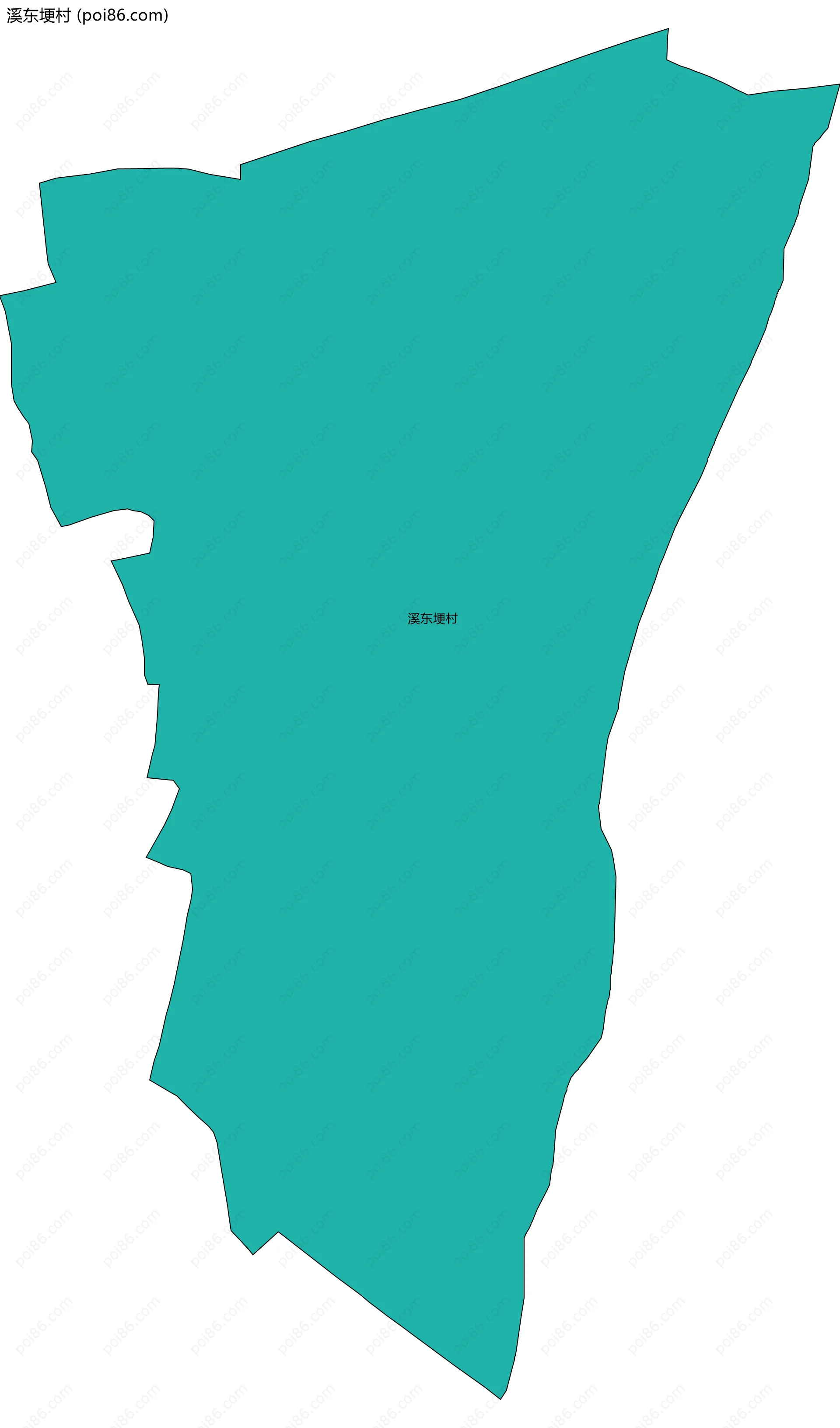 溪东埂村边界地图