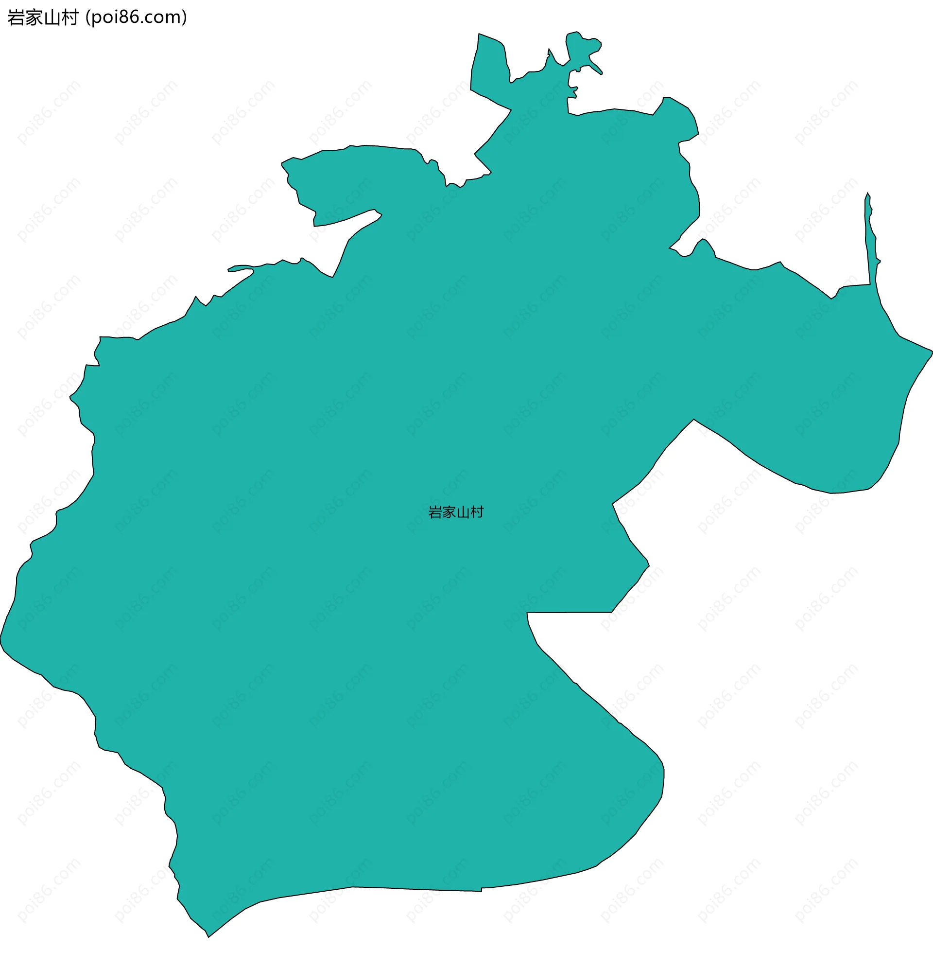 岩家山村边界地图