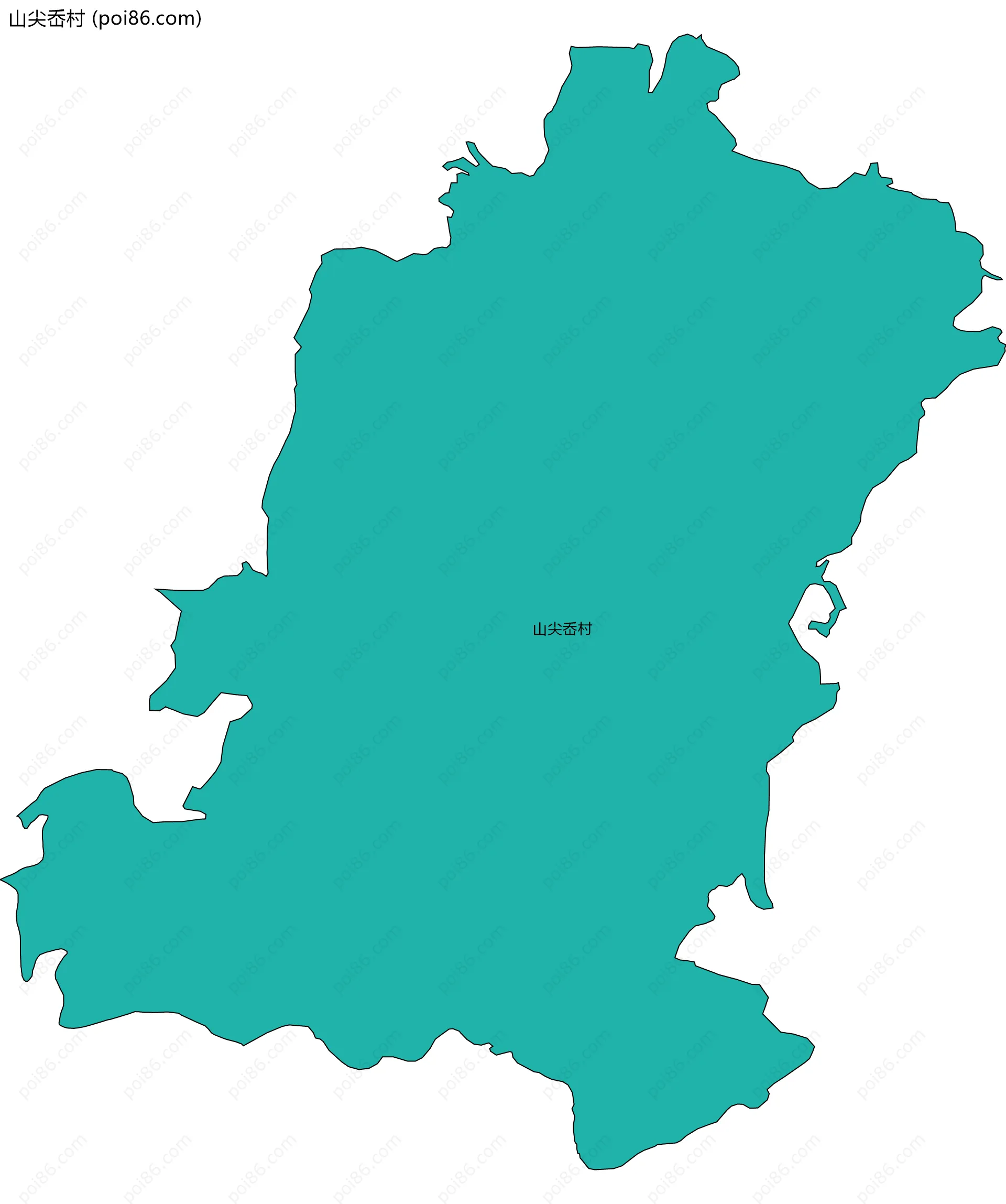 山尖岙村边界地图