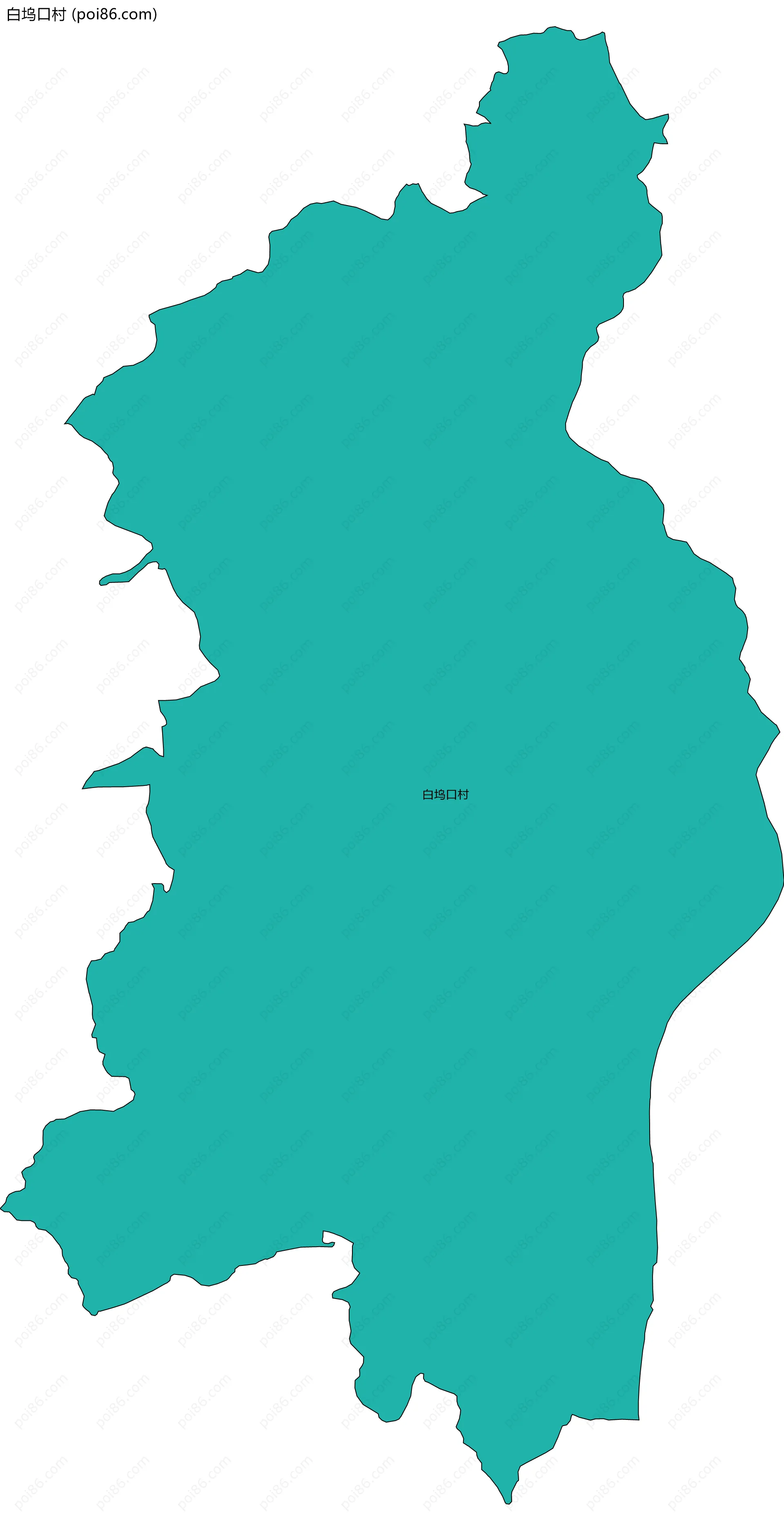 白坞口村边界地图