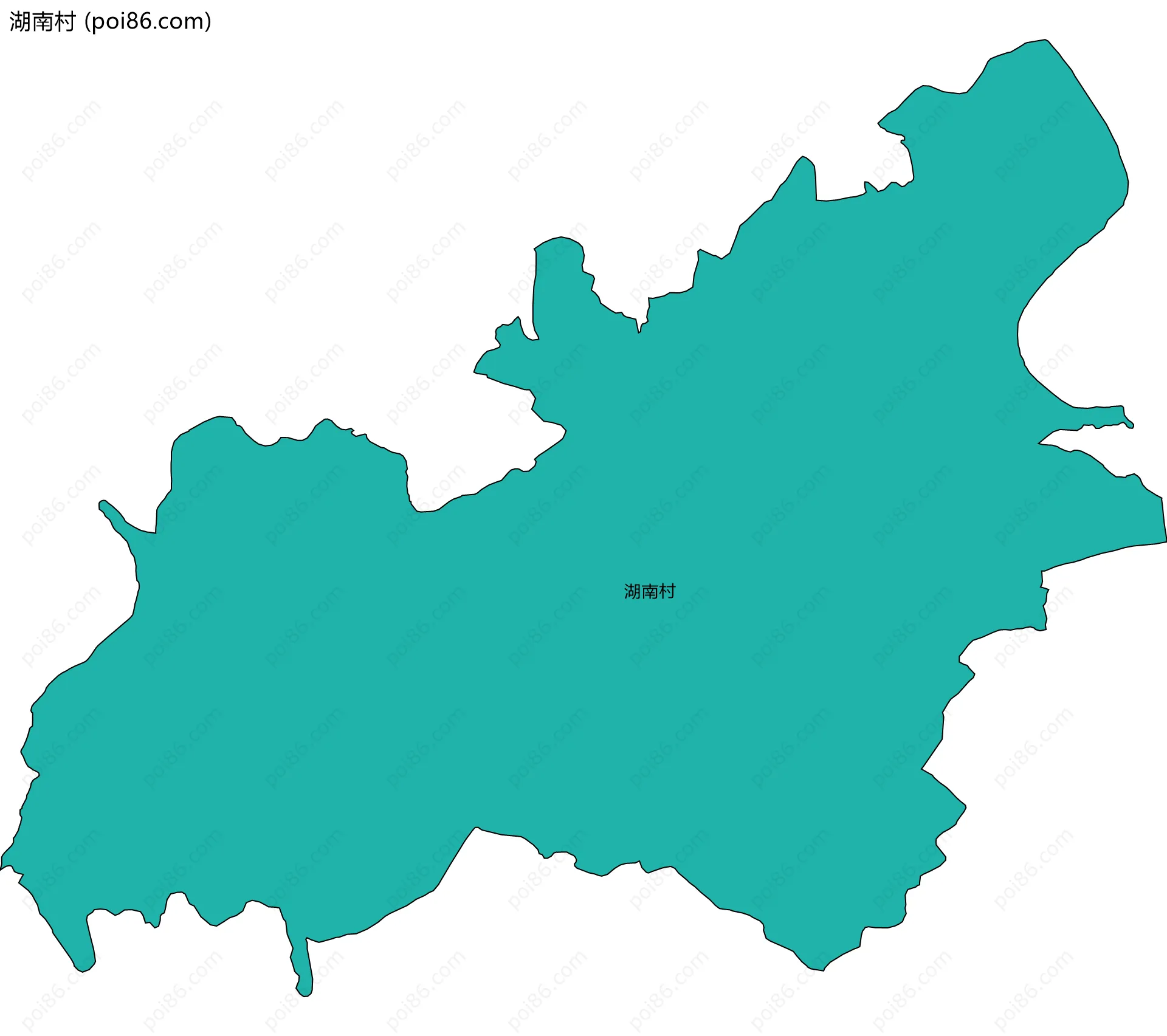 湖南村边界地图