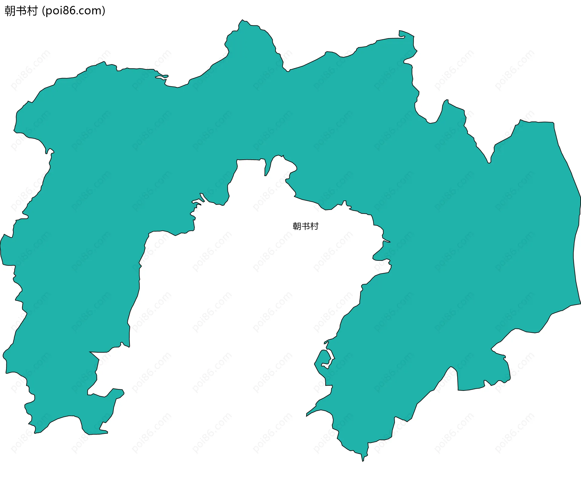朝书村边界地图