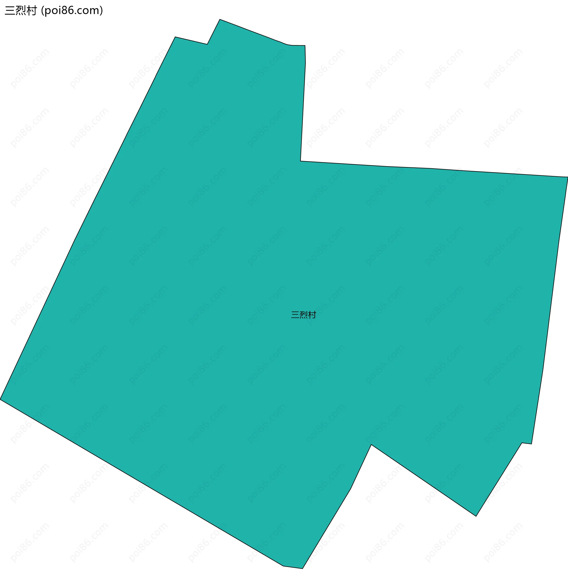 三烈村边界地图