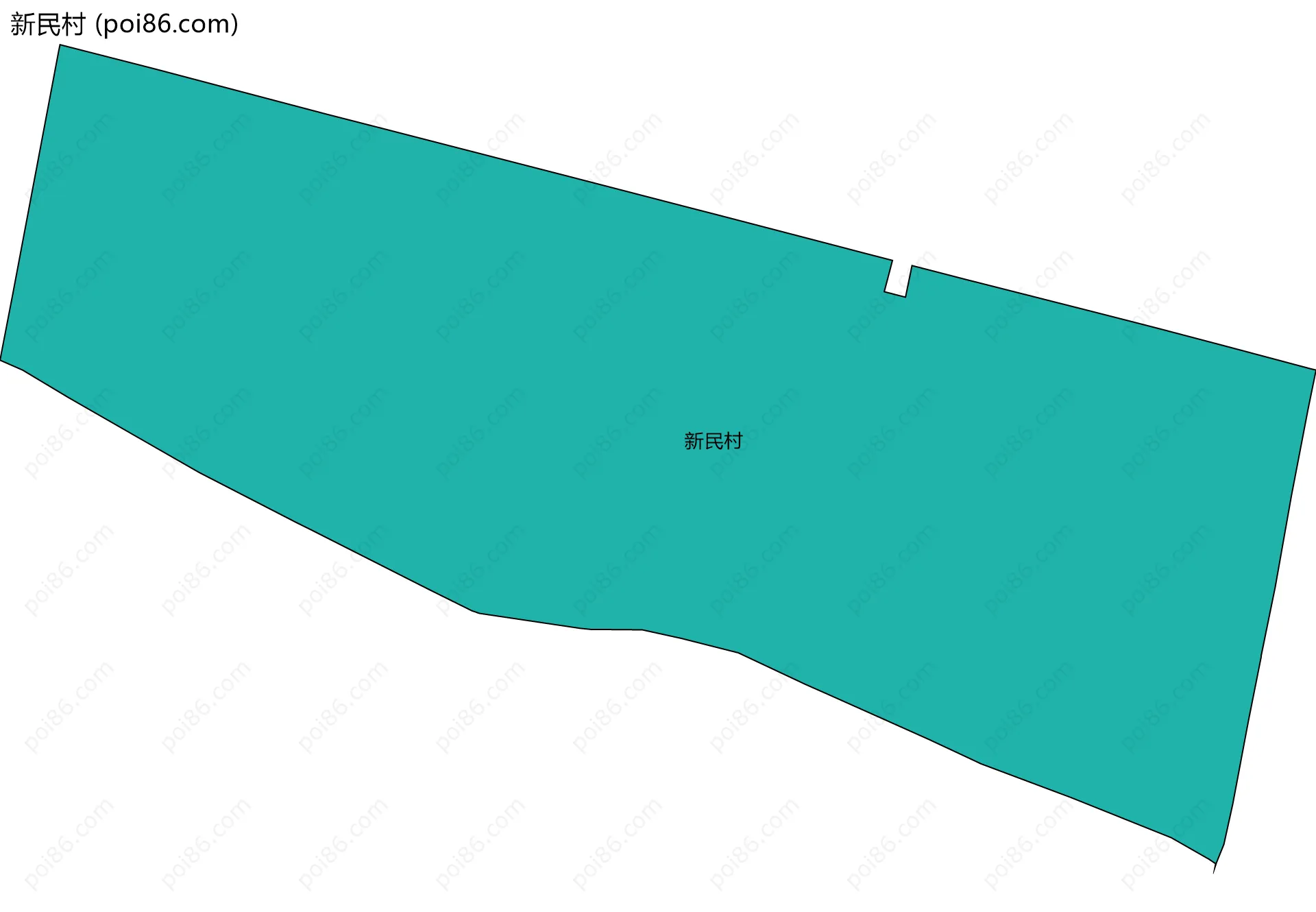新民村边界地图