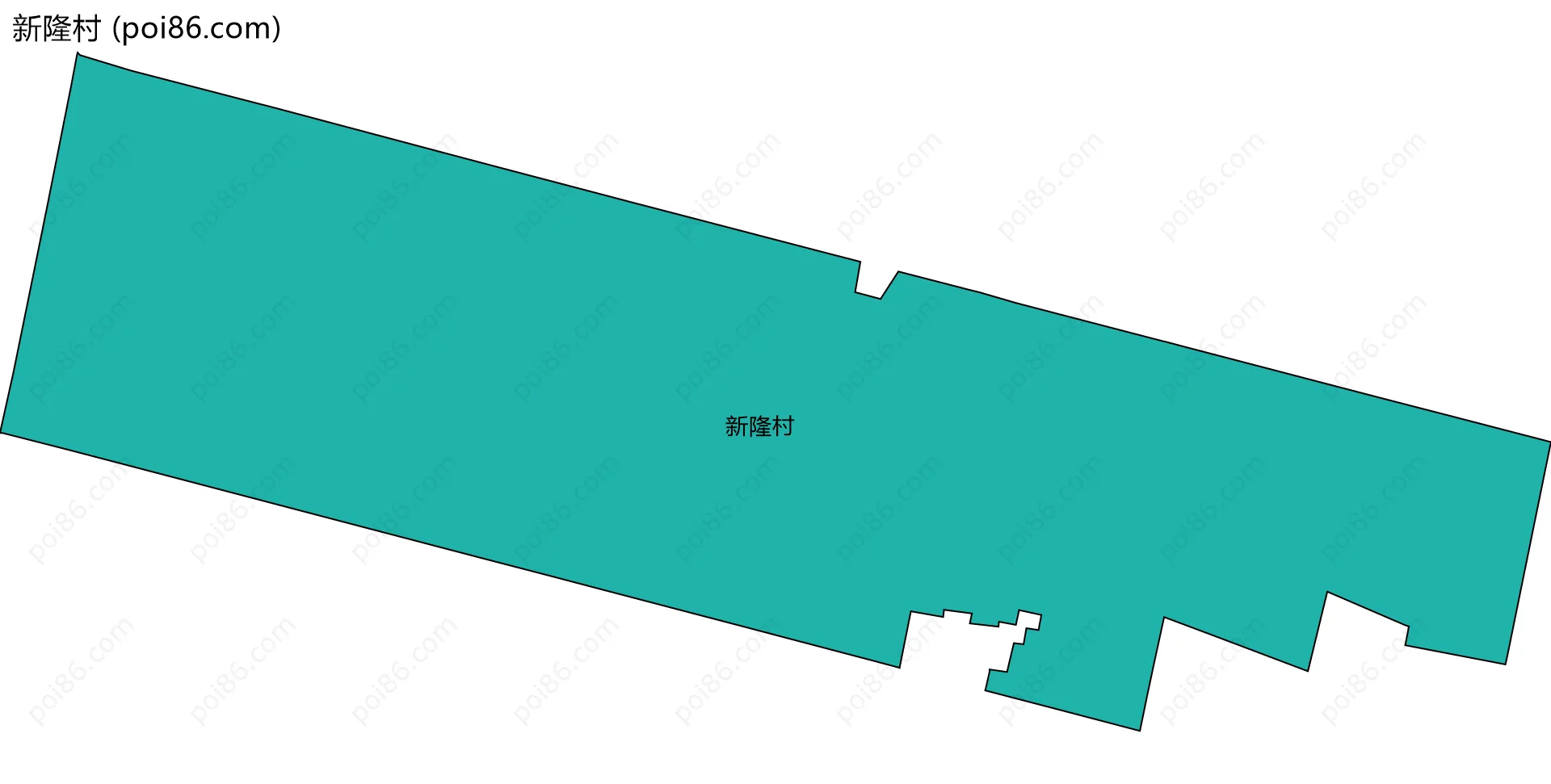 新隆村边界地图